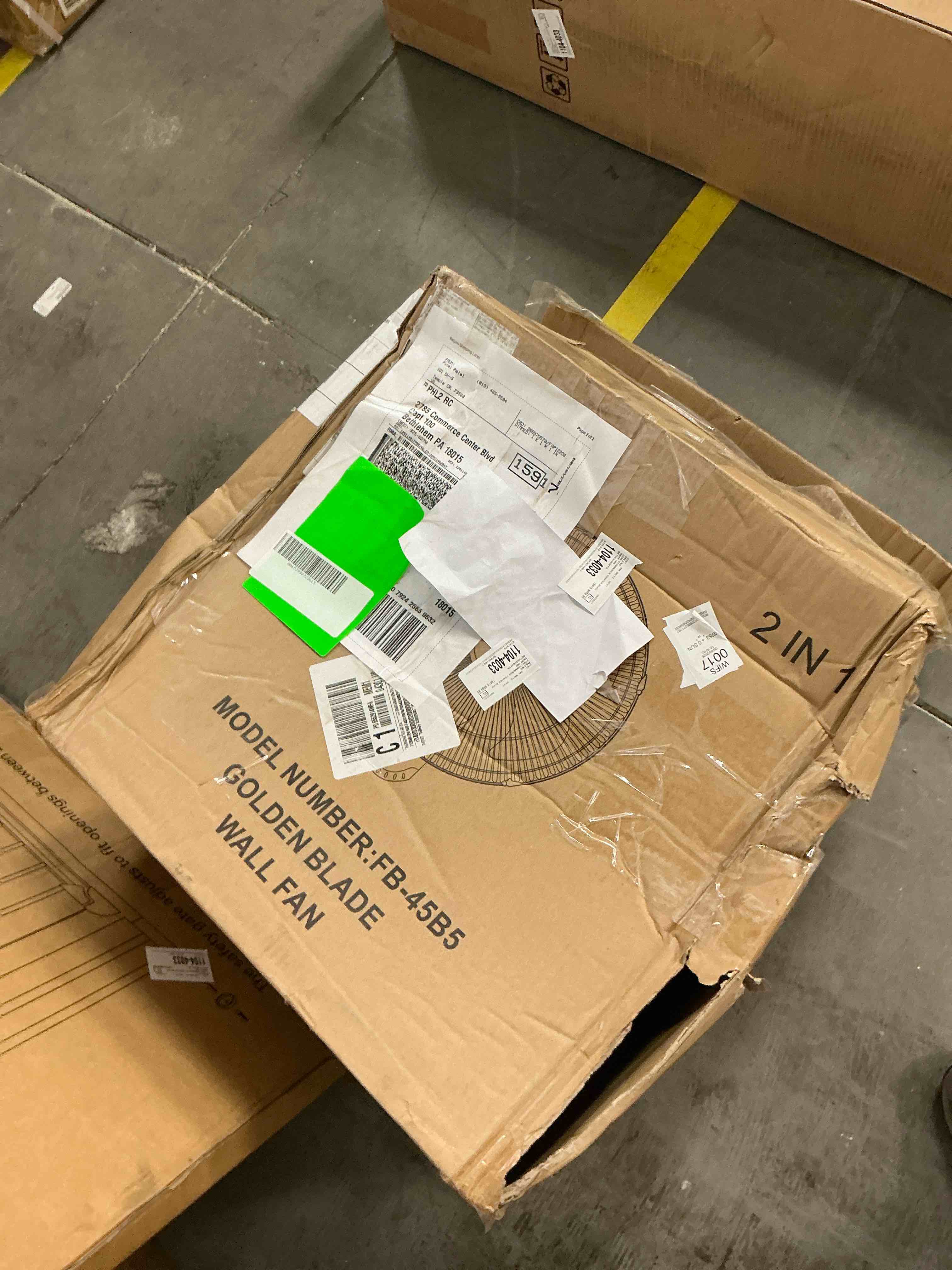 Condition photo showing Good Condition for 2 pack 20 wall mount fan with remote 3 speeds wall oscillating fan with 4800 cfm cooling fan with 4 timing high velocity fans yellow