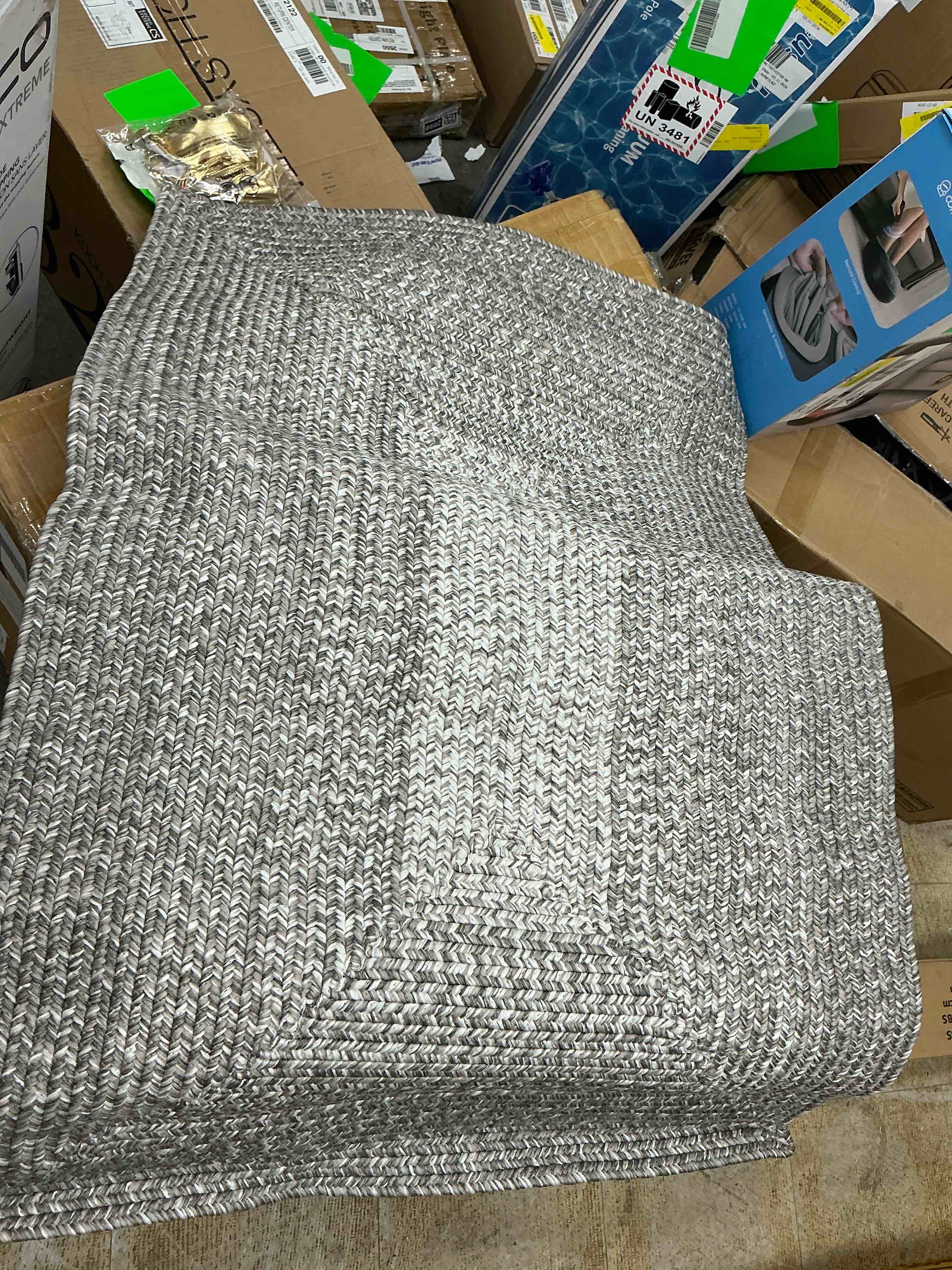 Condition photo showing Good Condition for lefebvre casual braided salt & pepper 2ft. x 3ft. indoor/outdoor patio area rug