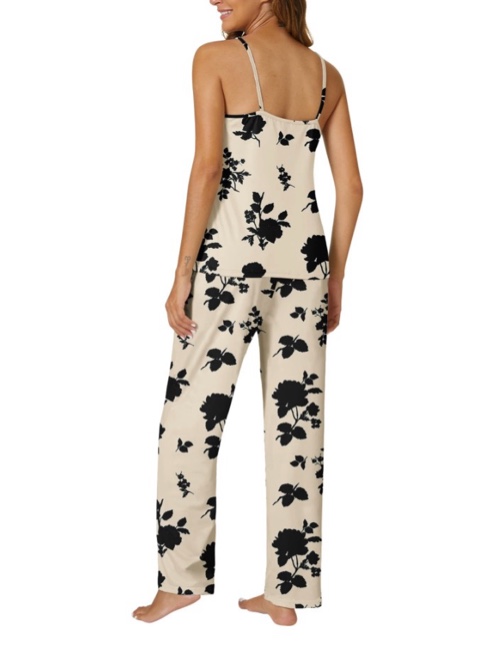 Condition photo showing New/Like New for gleelist women pajamas sets 2 piece cami top pants set v neck pj lace with pockets soft sleepwear size s