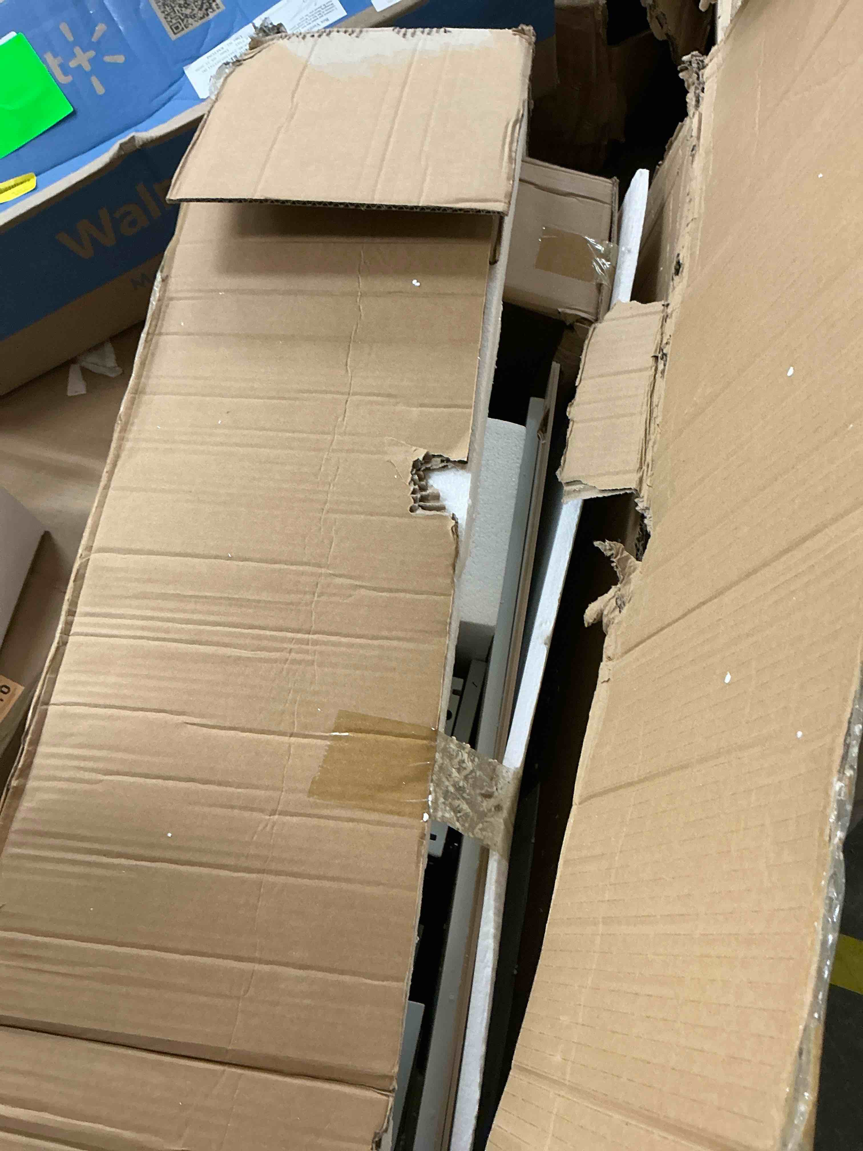 Condition photo showing Good Condition for walsunny 40" kitchen islands carts with storage drop leaf countertop on wheels rolling microwave utility carts with 3 drawers 1 storage cabinets,white