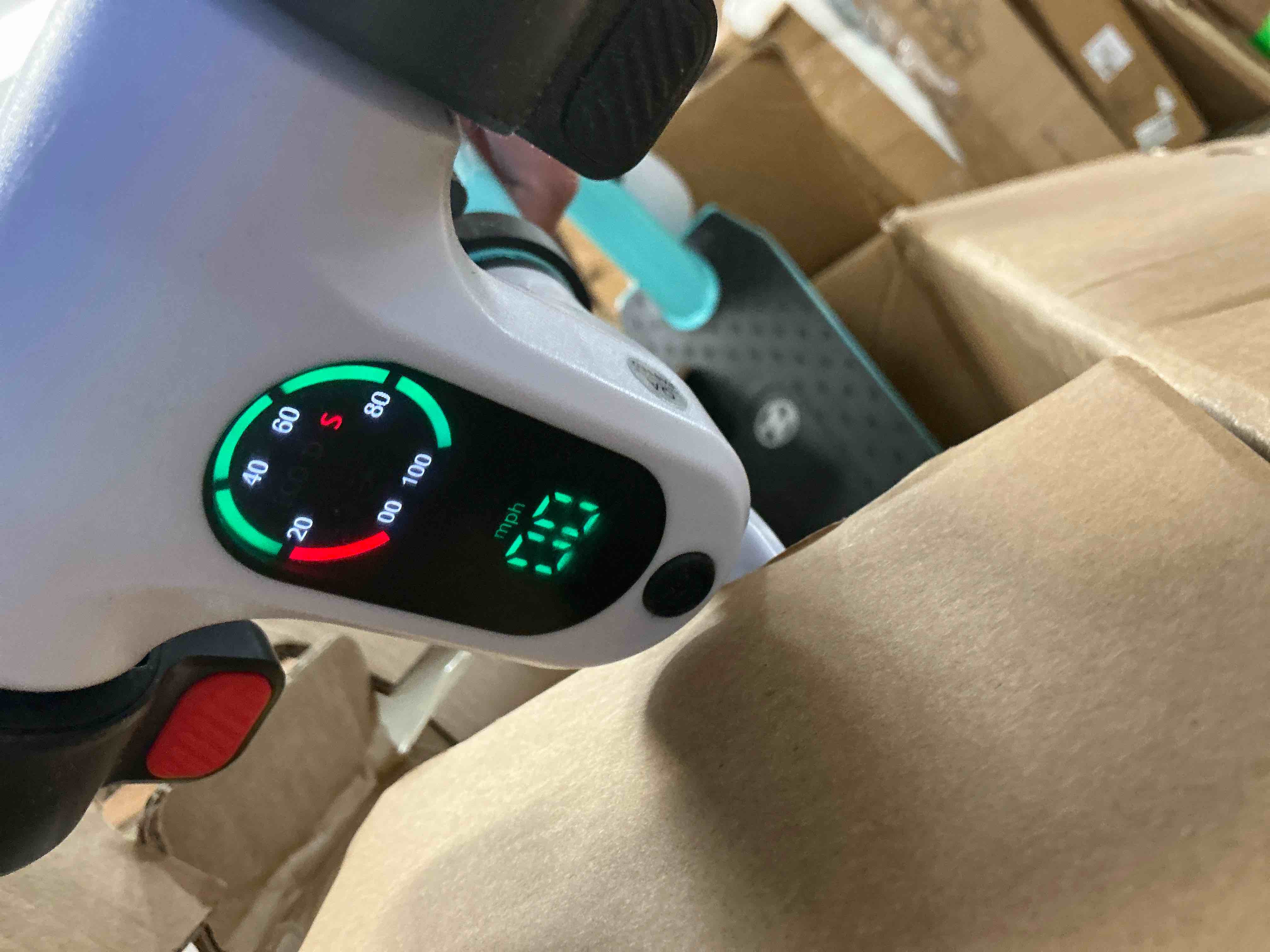 Condition photo showing Good Condition for zdza electric scooter for kids ages 6-14, 10mph, 6mi range 130w escooter for kids with led light, adjustable handlebar for boys girls blue