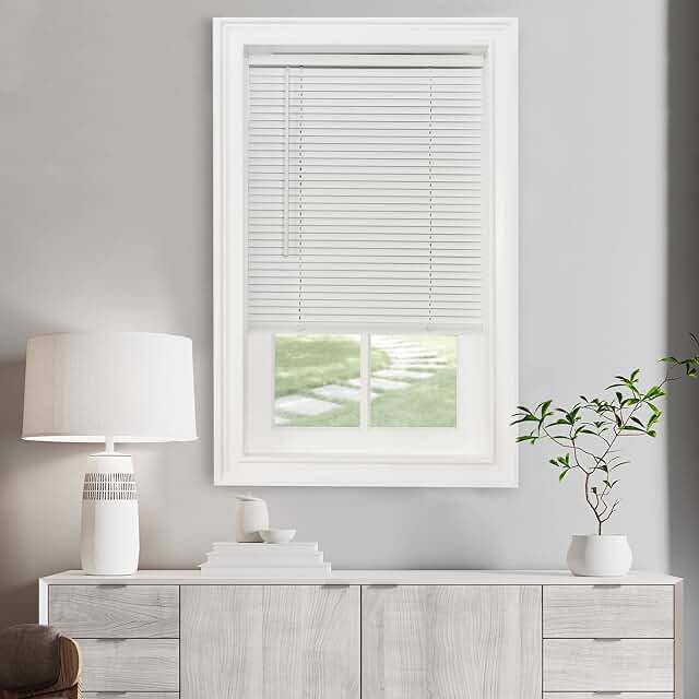 Achim GII Morningstar Indoor Cordless Black Vinyl Light Filtering Window Mini Blind  64  L x 39  W