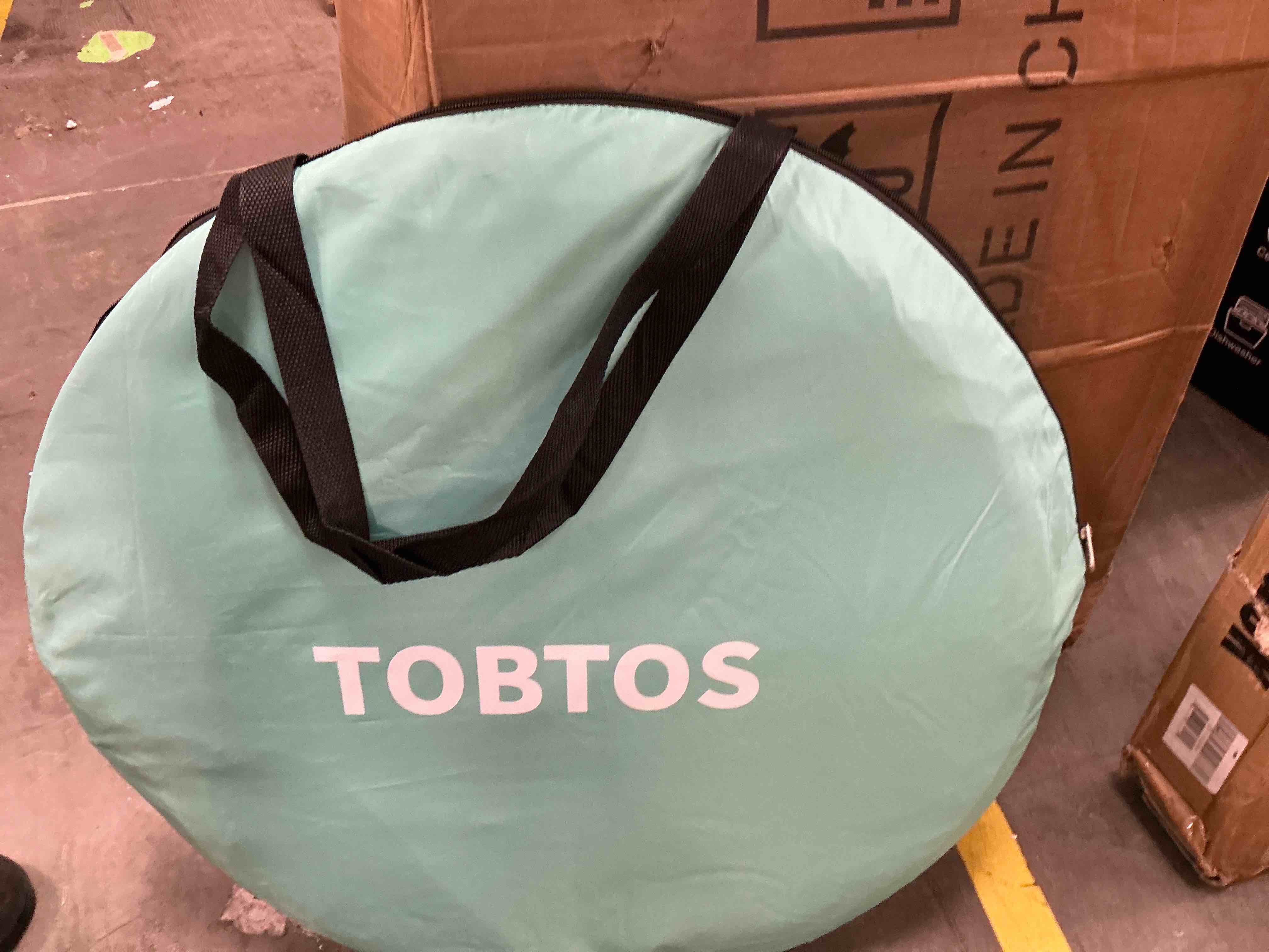 Condition photo showing Good Condition for tobtos upf 50+ pop up beach tent 3-4 person instant automatic sun shelter with extendable floor portable uv protection beach shade(mint green)