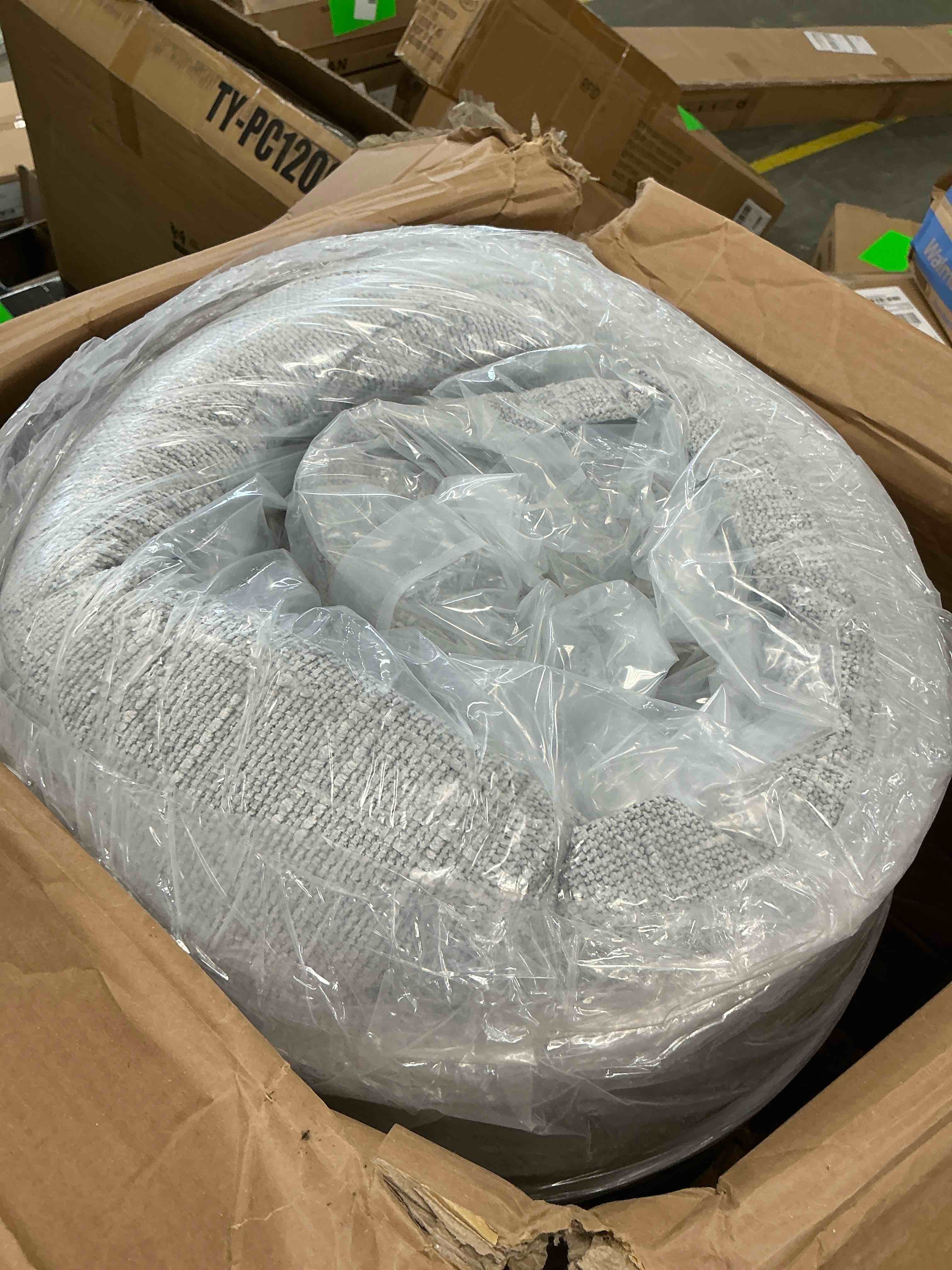 Condition photo showing New/Like New for idealsoul sectional sofa, 101" l-shaped modular cloud couch,unique chenille fabric couches and sofas,compression sofa no assembly required(light gray)