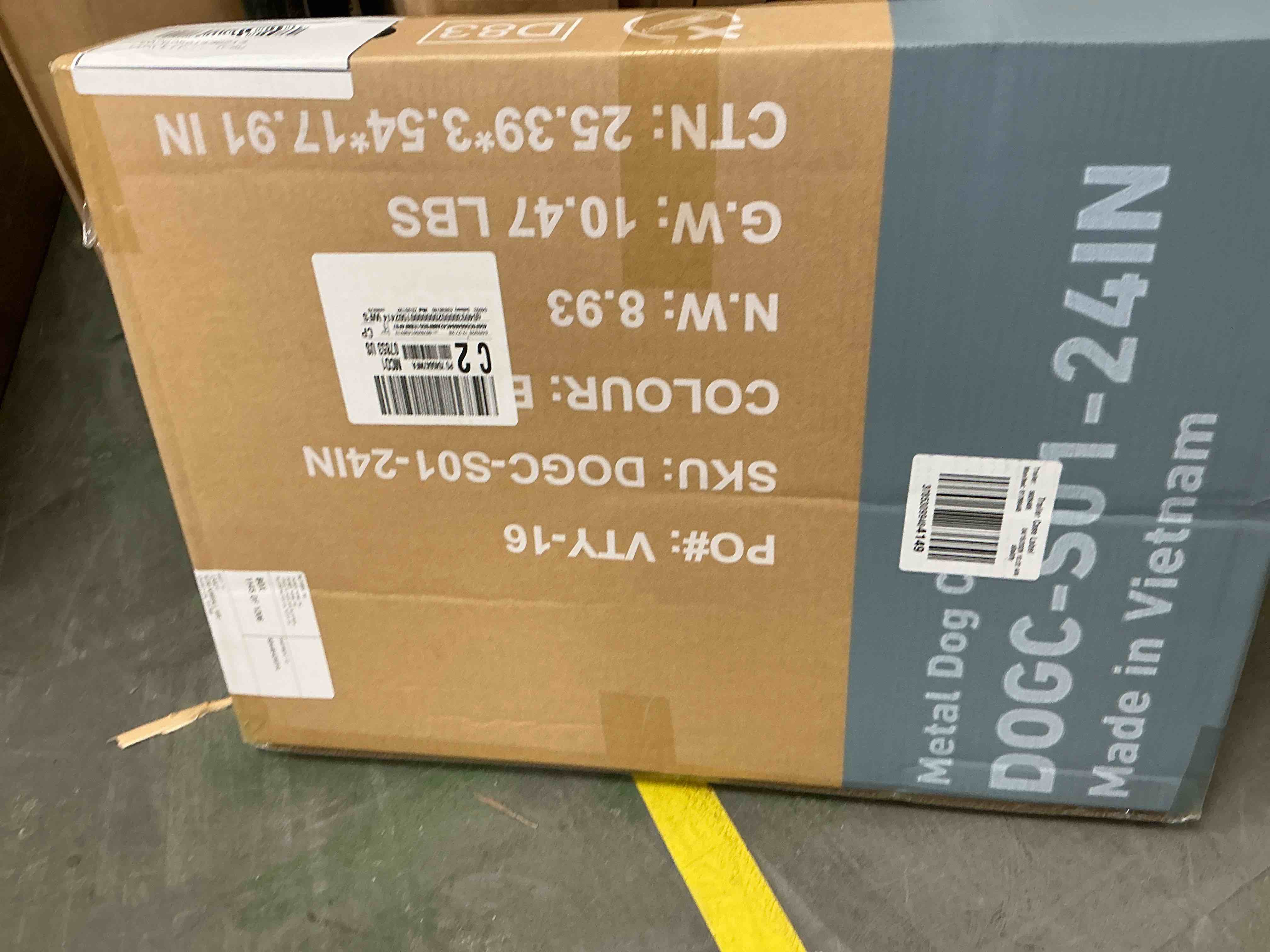 Condition photo showing New/Like New for concetta 24 inch double-door folding dog crate, portable small cage with leak-proof pan tray