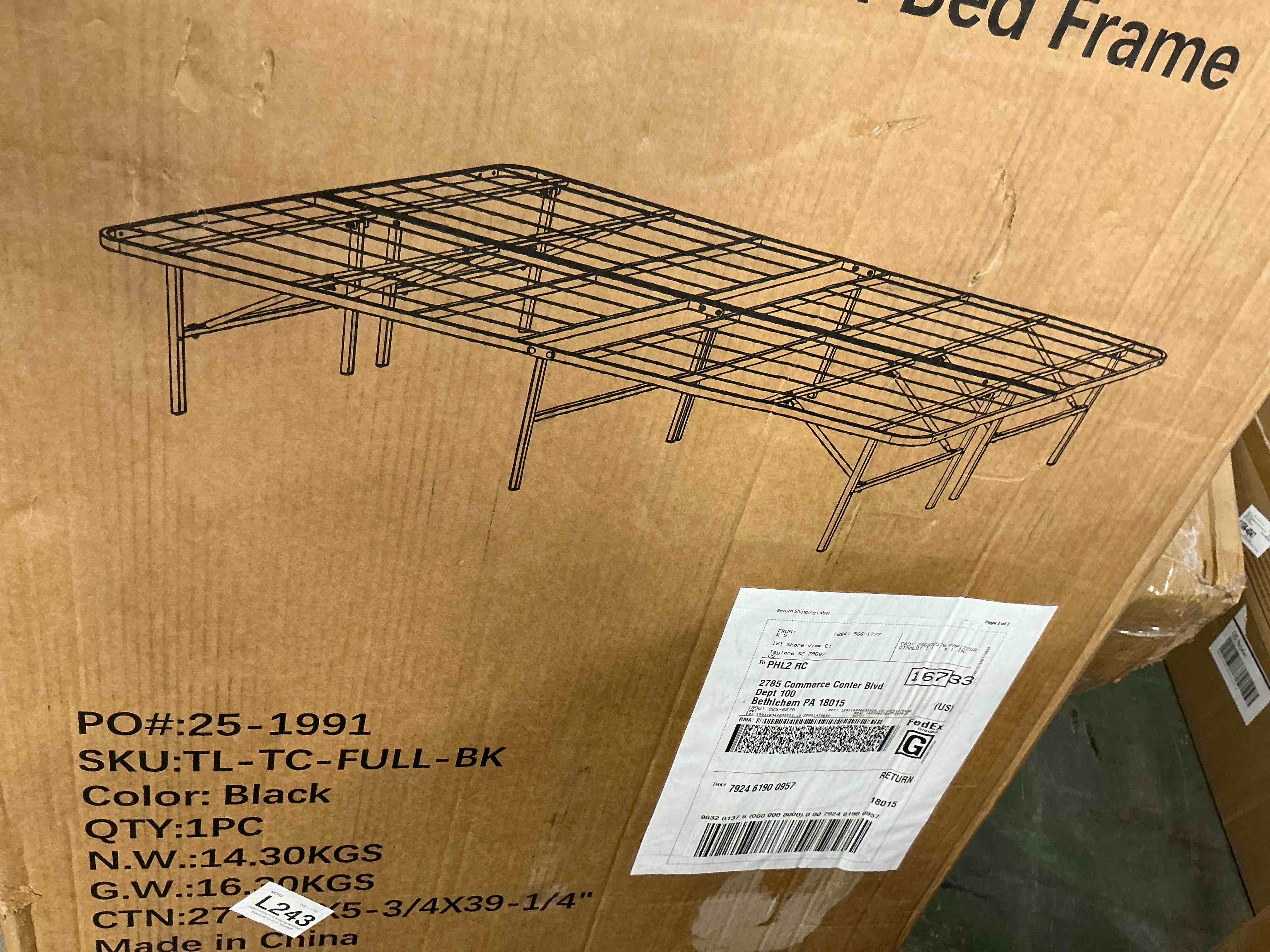 Condition photo showing New/Like New for wasuhe 14" height full bed frame, heavy-duty foldable metal bed frame with underbed storage, no box spring needed - quiet & easy to assemble, ideal for bedrooms, apartment & dorm rooms, black