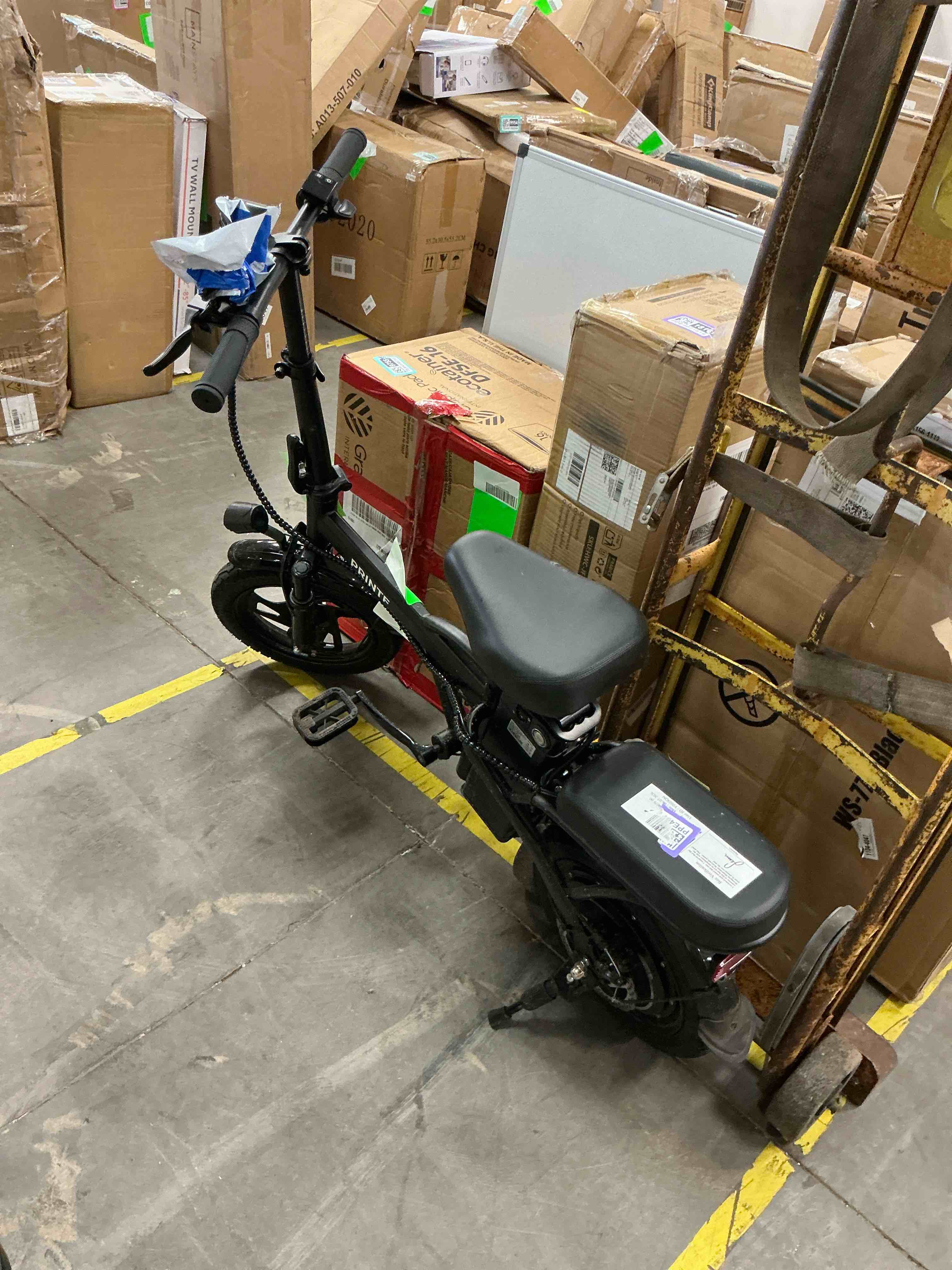 Condition photo showing Good Condition for printe n14 electric bike black 500w 48v 14 mini ebike for city commuter for adult with two seats ul2849