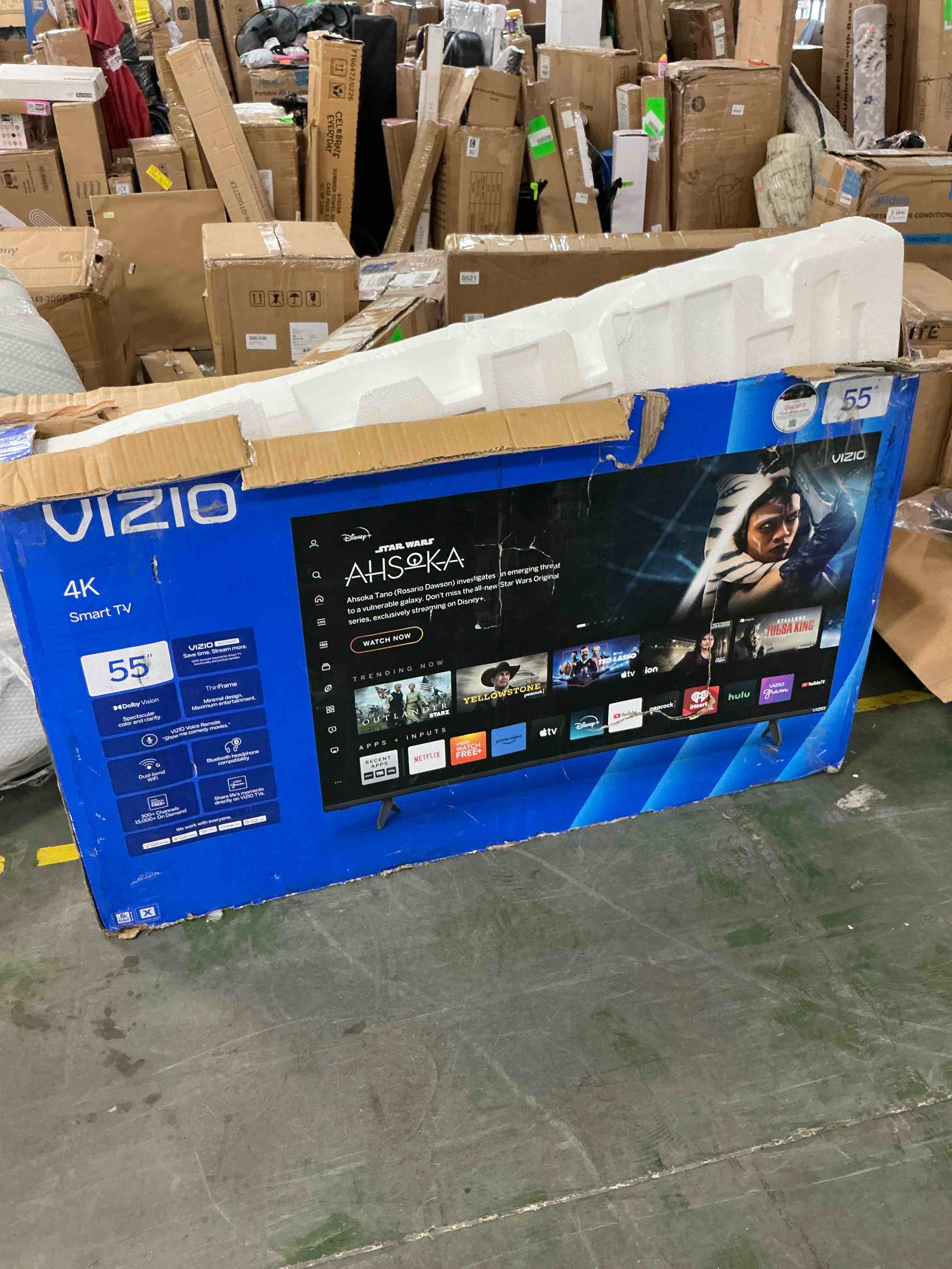 Condition photo showing As Is for vizio v4k50m 50 inch class 4k uhd hdr smart tv 
