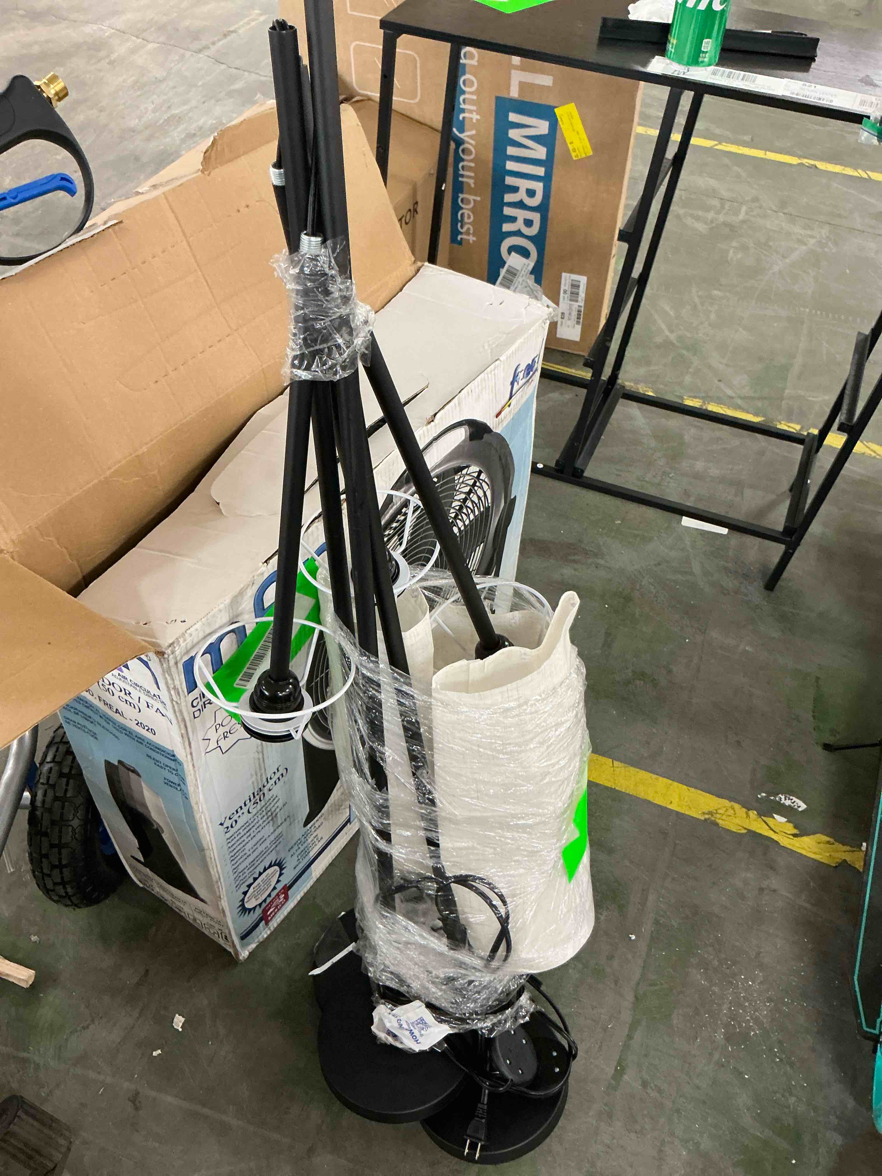 Condition photo showing As Is for bn-link rgb 3 floor lamps with timer  corner lamp with music sync and 16 million diy colors  app/remote/foot switch control  standing lamps for living room/bedroom/office