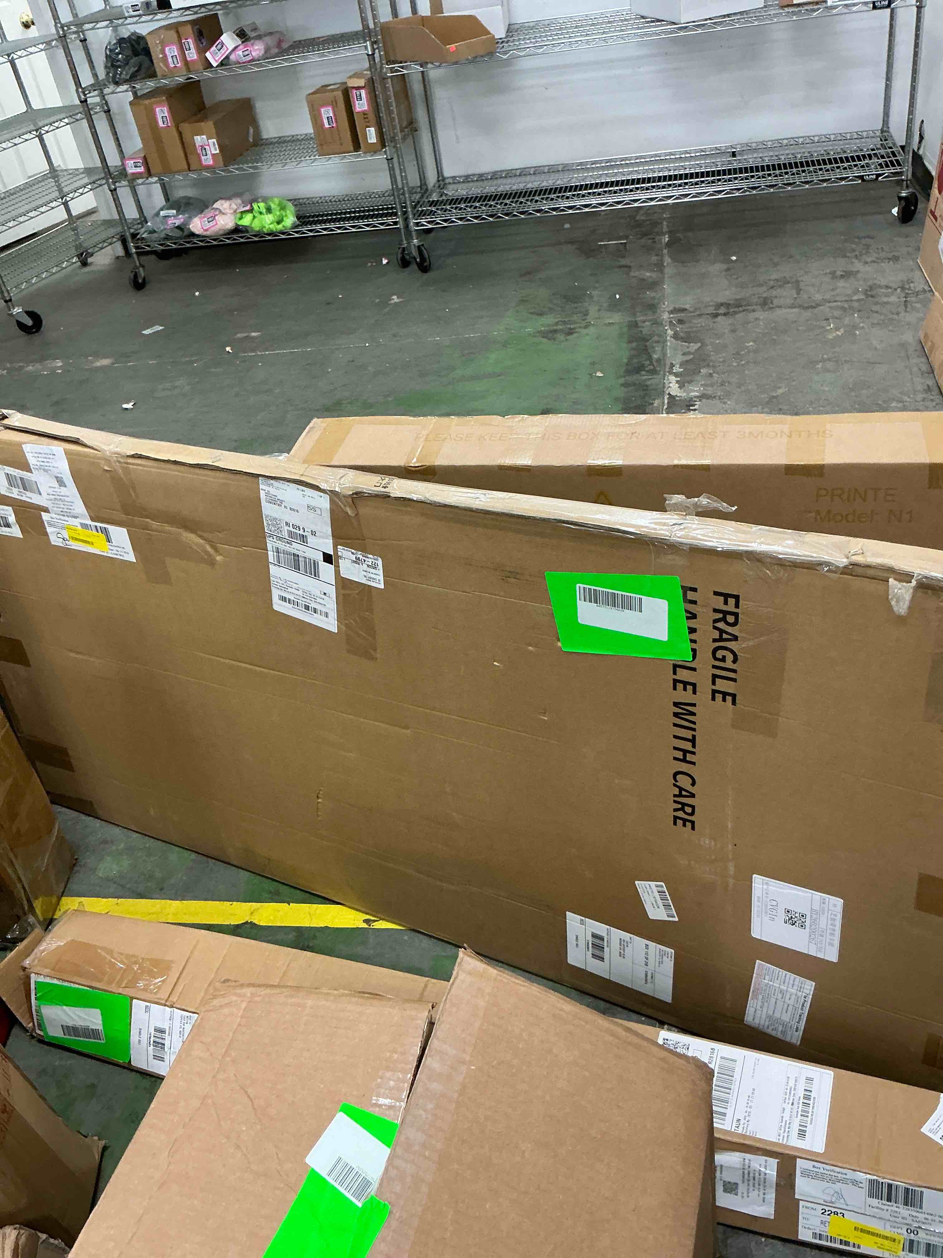 Condition photo showing Good Condition for lumizone extra tall pet gate 61.02" high pressure mounted 30.12"-34.05" extra wide 1.37" gap for cat dog children stairs doorway hallway no drilling auto-close (30.12"-34.05", black)