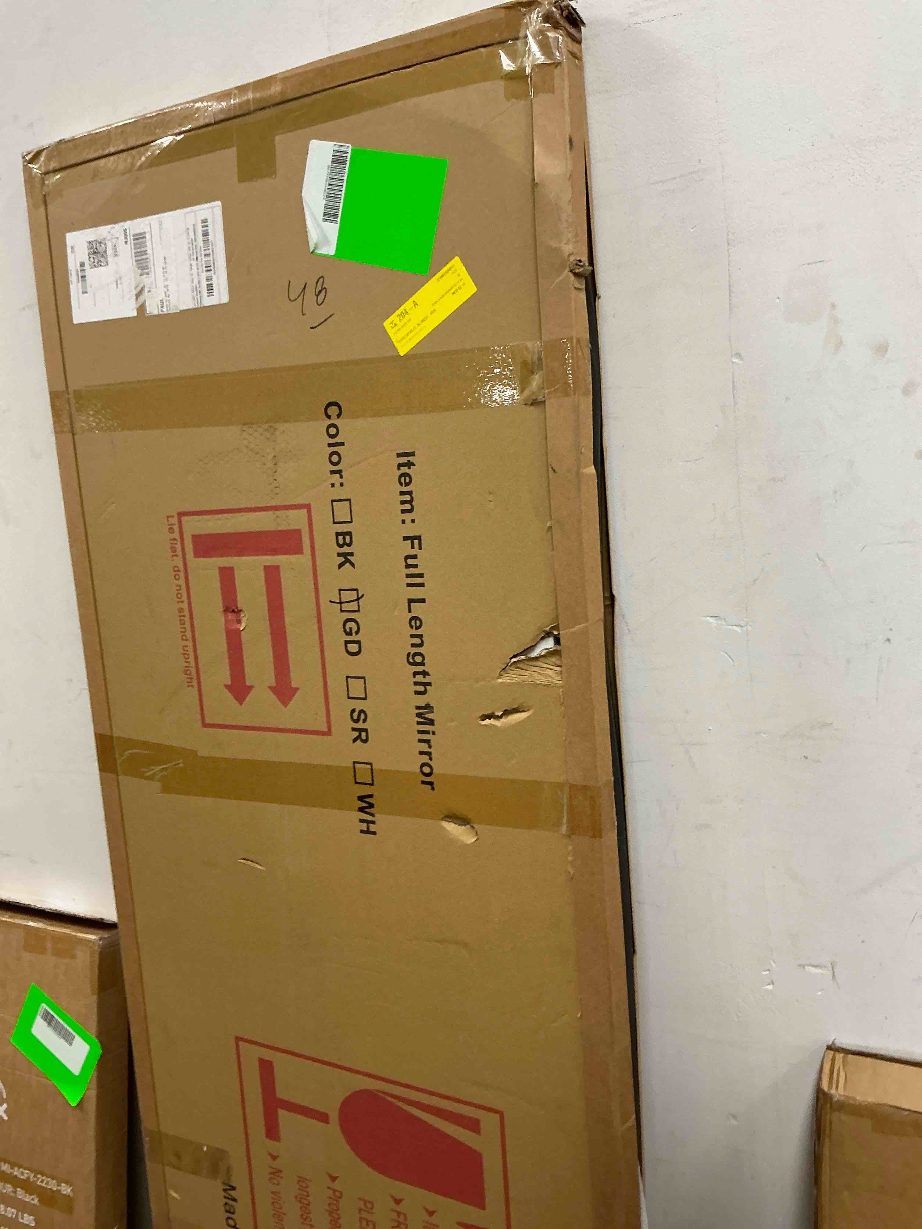 Condition photo showing Good Condition for antok 71 x 28.2 arched full length mirror standing floor mirror stand up mirror gold frame