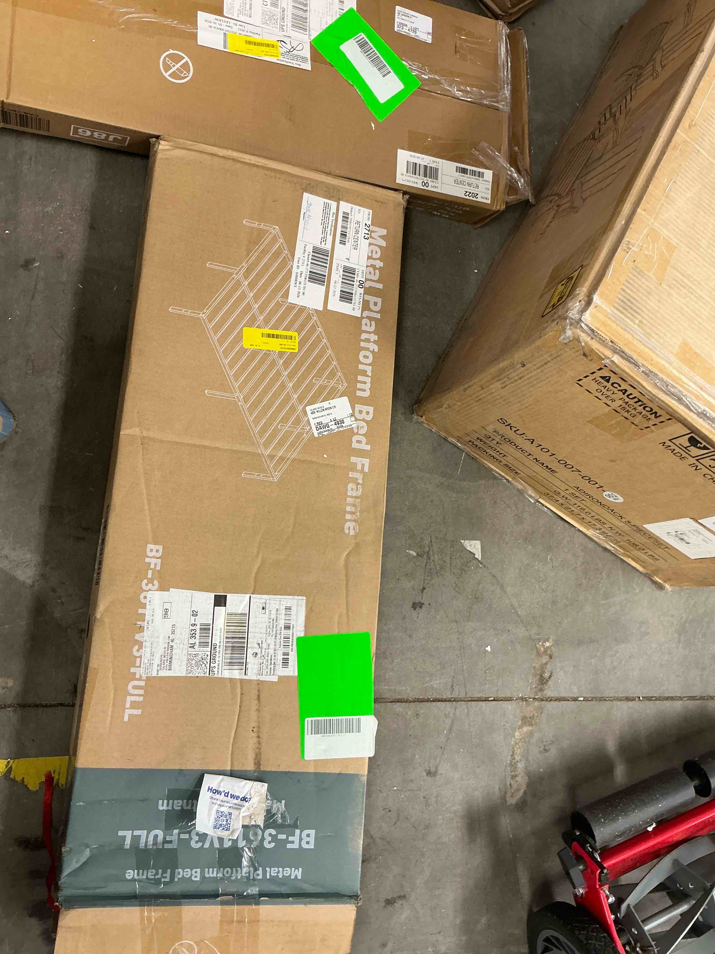 Condition photo showing Good Condition for edx 14" high full size bed frame no box spring needed, heavy duty metal with sturdy steel slat support and under bed storage full