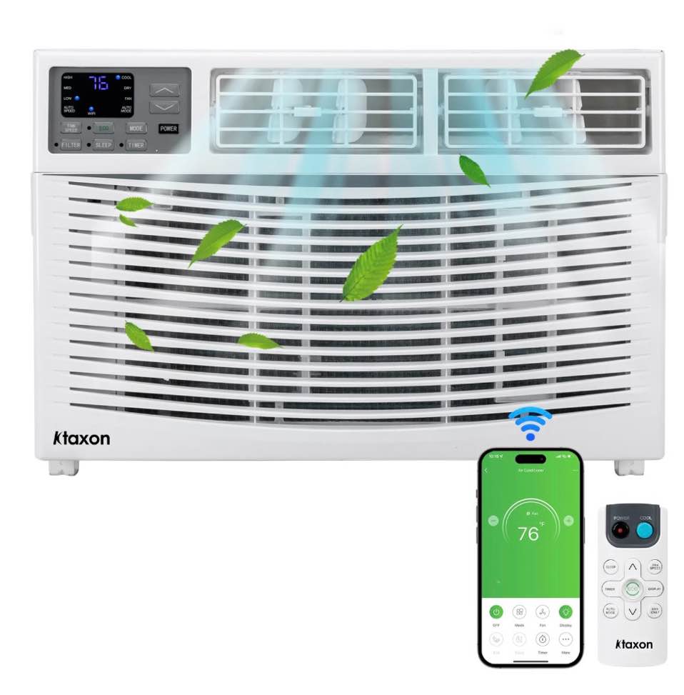 ktaxon 18000btu window air conditioner with wifi and eco mode for medium rooms 18000btu