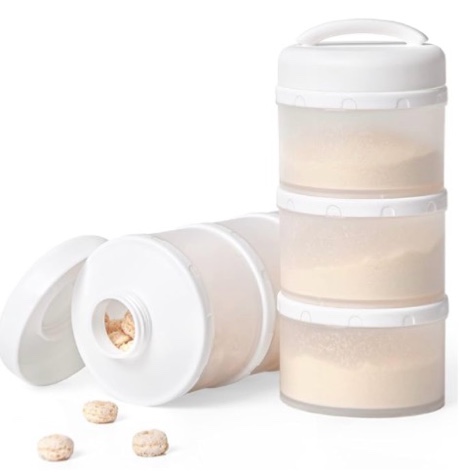 Termichy Stackable Formula Dispenser Portable Milk Powder Container, 2 Pack, White. similar.