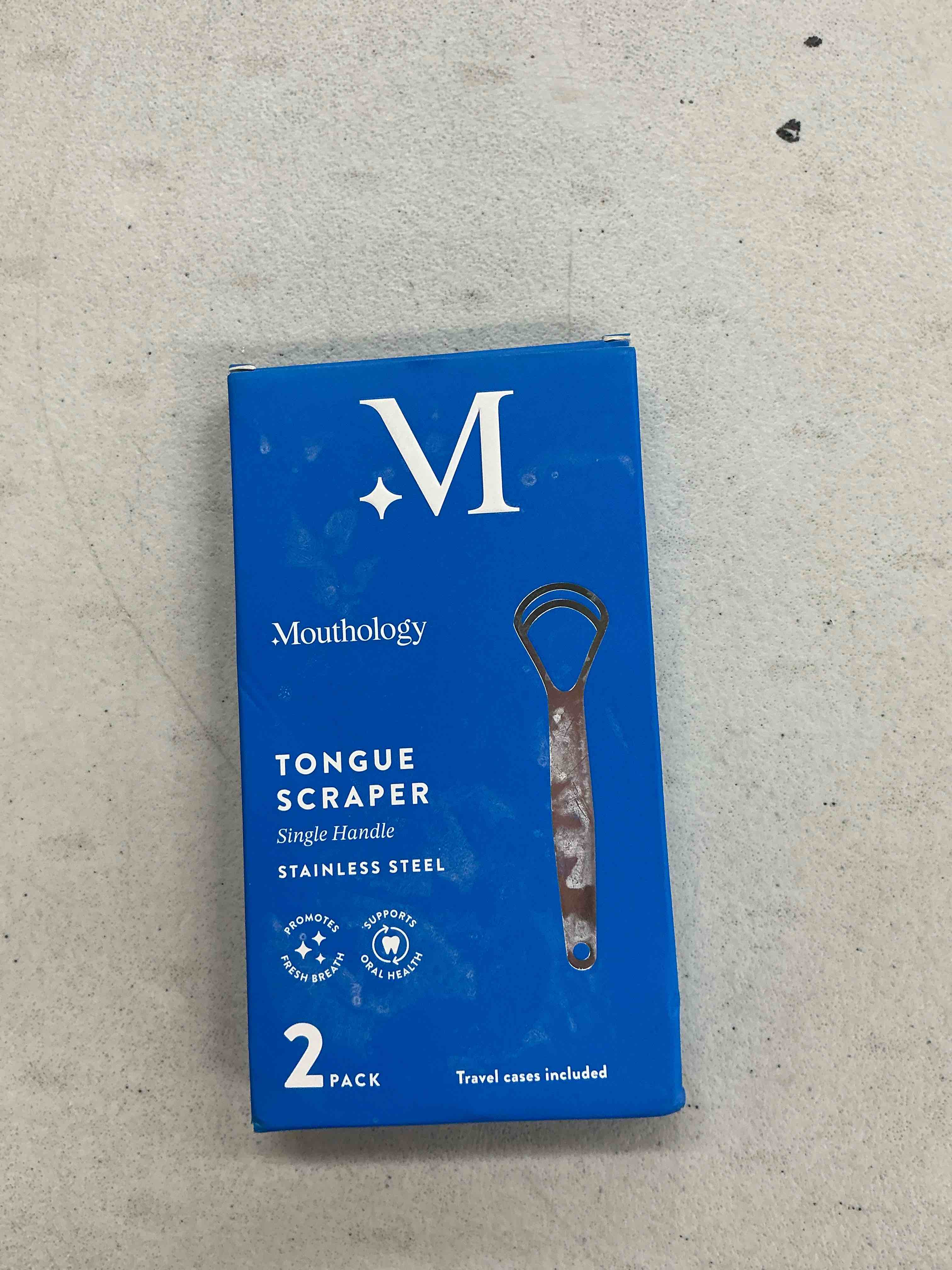 Condition photo showing Good Condition for Mouthology Tongue Scraper for Adults (2 Pack), Reduce Bad Breath, Metal Tongue Scraper, Tongue Cleaner, Tongue Scraper, Stainless Steel Tongue Scraper, Tongue Cleaner for Adults, Tongue Scrubber Dual Scraper (2 Count)