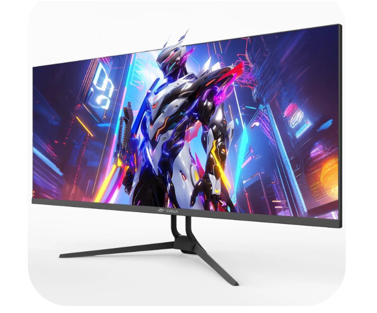 CRUA 34 Inch 165Hz UWQHD IPS Utrawide Gaming Monitor,3440x1440,21:9, Built-in Speakers,120 sRGB,HDMI/DP,Wall Mountable-White