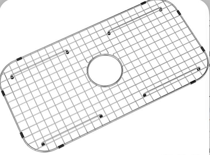Serene Valley Sink Bottom Grid 27-1/2" x 14-1/4", Centered Drain with Corner Radius 3-1/2", NDG2814C