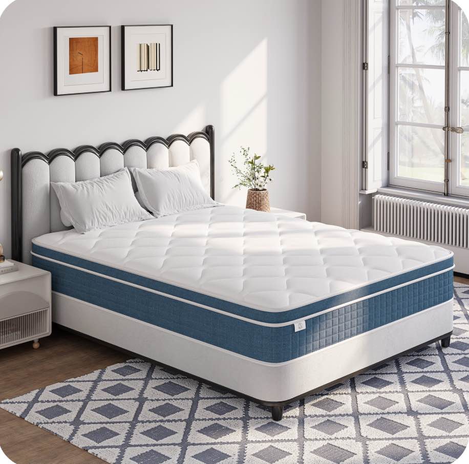 12" Twin Mattress,Memory Foam & Spring Hybrid Mattress Twin Size,Medium Feel,Breathable Comfort Pressure Relieving for Guest Bedroom - Individual Pocket