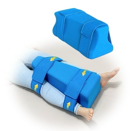 Hip Abduction Pillow for Surgery Recovery Hip Abductor Pillow Leg Separator Cushion with Adjustable Straps Post Hip Replacement Support Foam Wedge