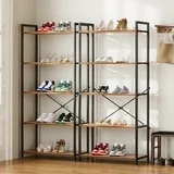 Casacomoda 5-Tier Bookshelf, Freestanding Book Shelf, Home Office Bookcase, Storage Shelving Unit for Bedroom, Living Room, Vintage