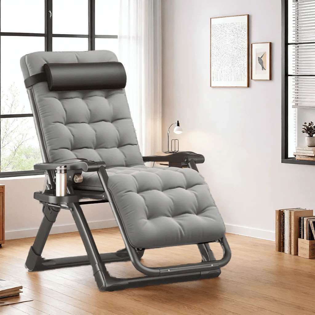 Naipo Zero Gravity Chair, Outdoor Foldable Padded Lounge Chair Recliner with Side Table, 353lbs Lounge Chair Sleep Relaxing, Winner