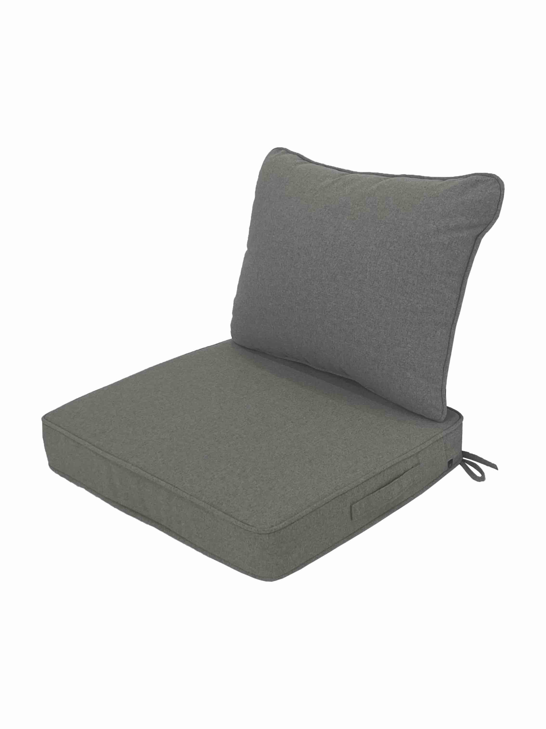 AE Outdoor 19" x 16.5" Premium Small Seat Bistro Cushion Set, Gray