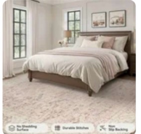 SIXHOME 5'x7' Area Rugs for Living Room Washable Rugs Carpet Vintage Traditional Rugs for Bedroom Dinning Room Office Soft Non Slip Large Area Rug Retro Home Decor Pink