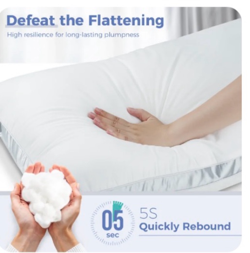 COOKEY Pillow for Bed King Size Set of 2 ,Down Alternative Pillows for Sleeping 20x36inch, Luxury Hotel Pillow for Back,Stomach or Side Sleeper