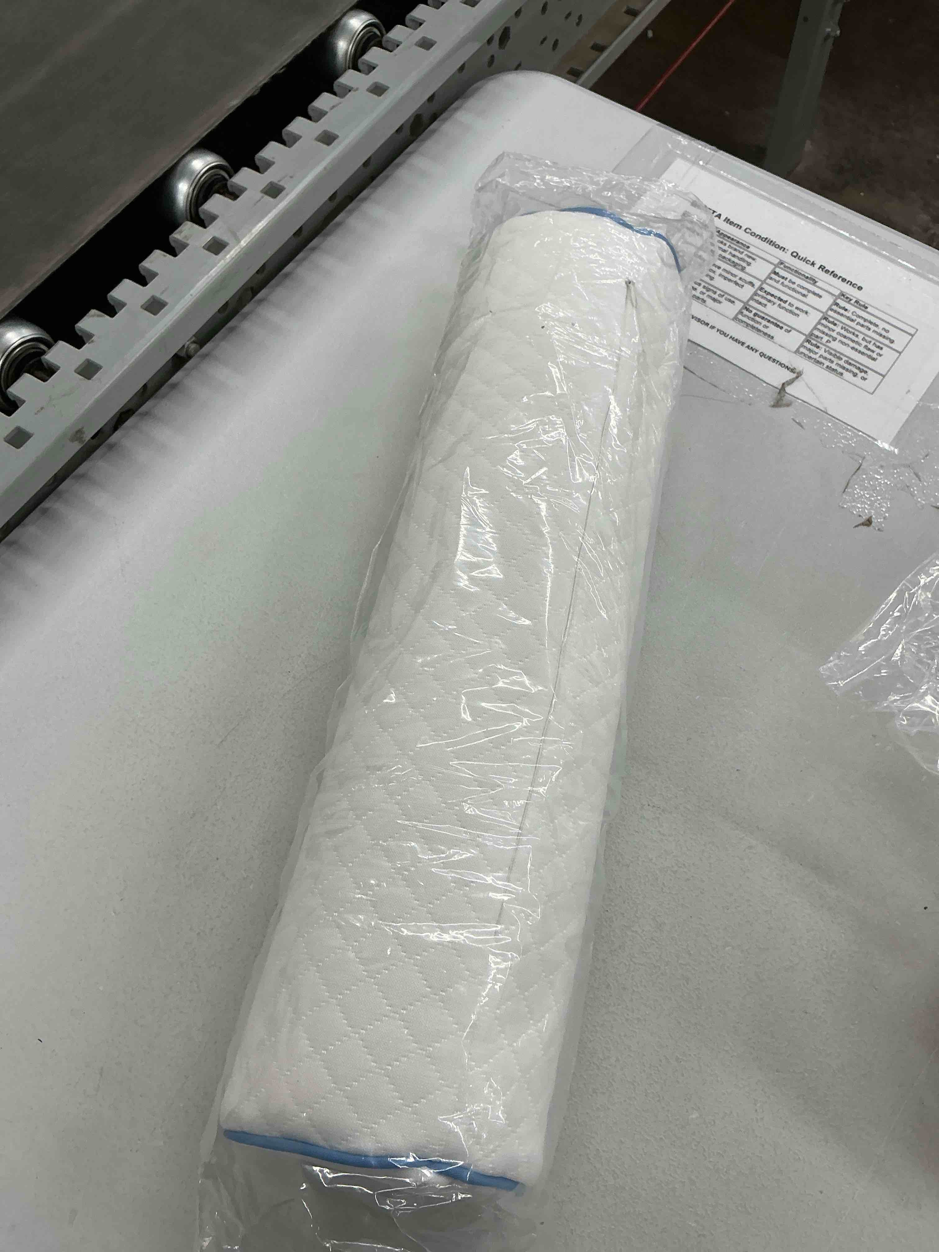 Condition photo showing New/Like New for Cervical Pillow - Memory Foam Neck Roll Support 45° Ergonomic Neck Traction for Pain Relief & Deep Sleep - Multi-Use Cylinder Pillow for Side Sleepers, Back, Legs (White, 18.11 x 3.94 inch)