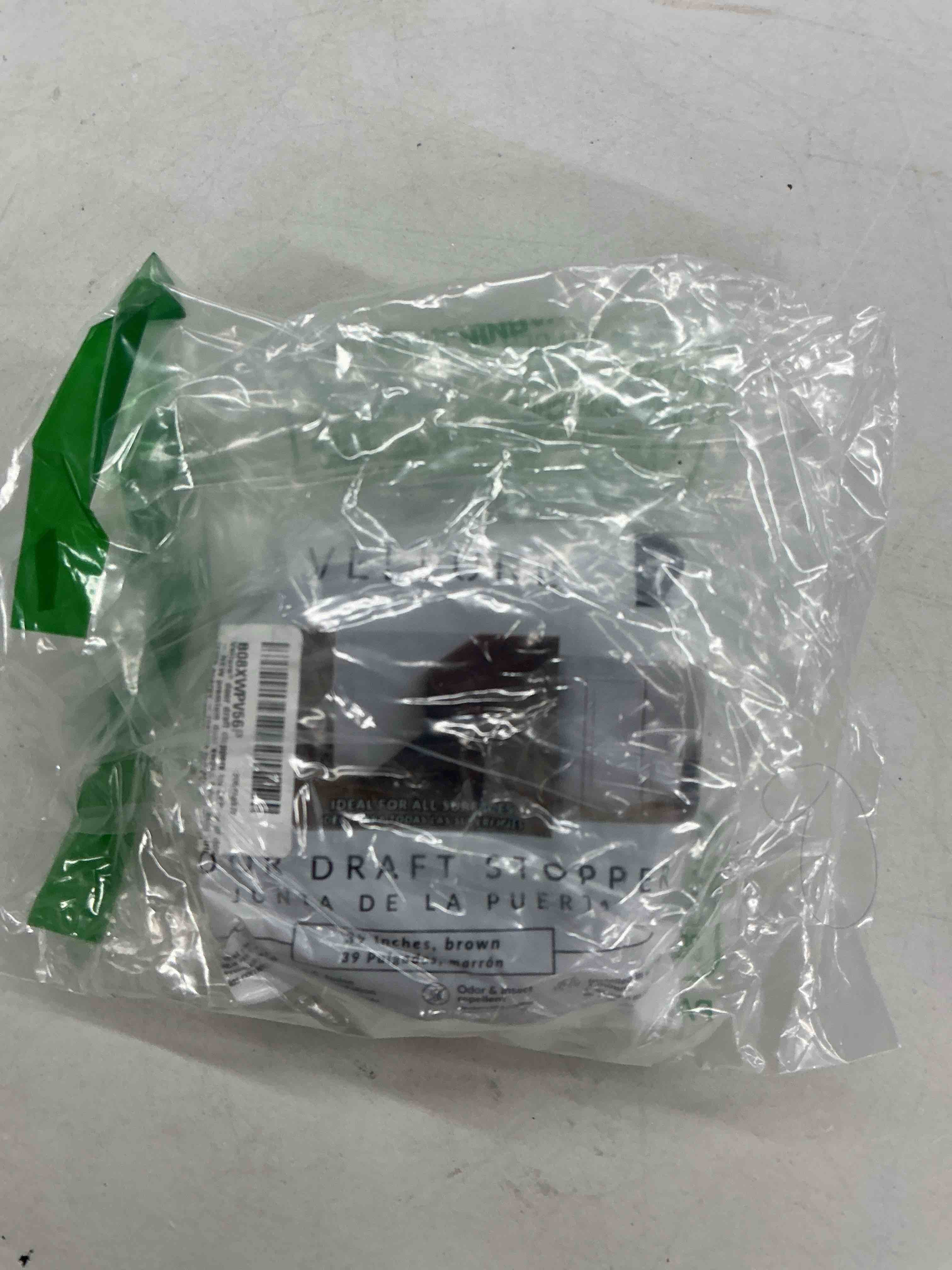 Condition photo showing New/Like New for Vellure® door draft stoppers for bottom of door - NEW premium door sweep / door seal strip (save energy – installs quickly and easily) door weather stripping, ideal for keeping out cold (1x39" brown) brown 1