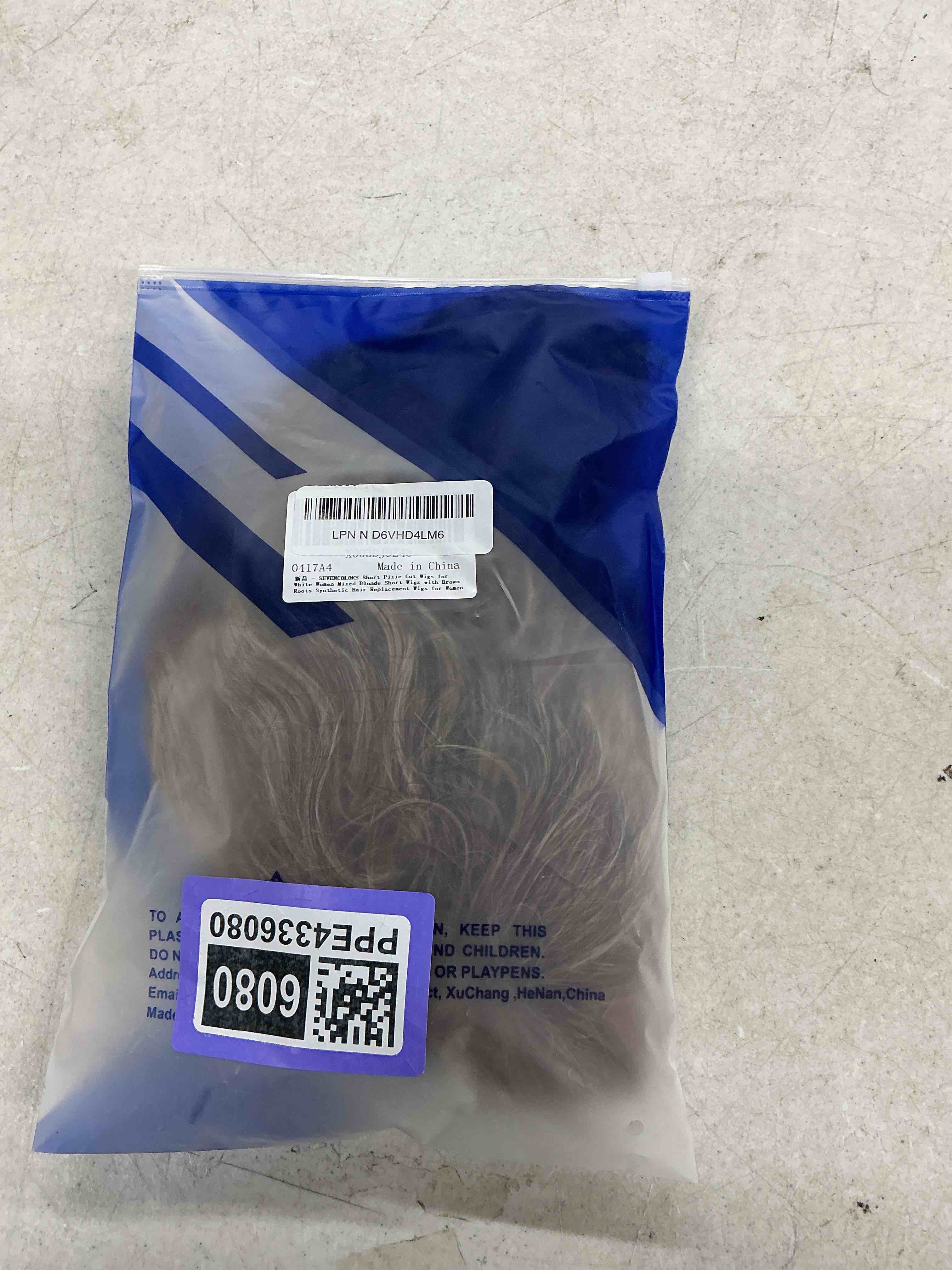 Condition photo showing Good Condition for sevencolors short pixie cut wigs for white women mixed blonde short wigs with brown roots synthetic natural hair wigs for women blonde with dark root