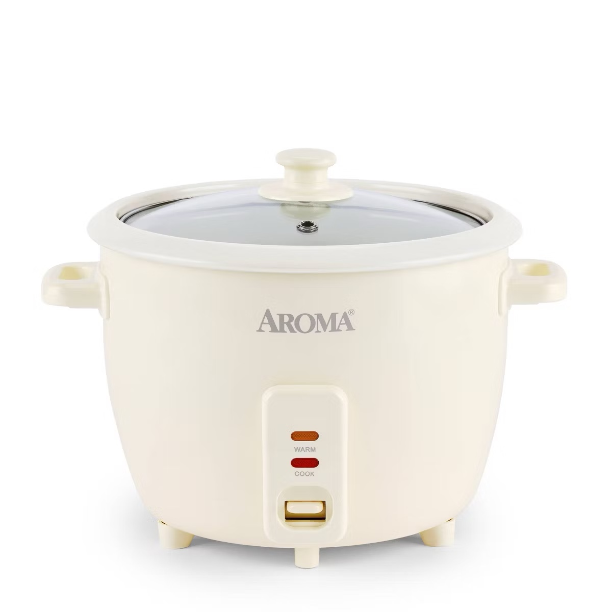 Aroma 16 Cup Rice Cooker with Pop Up Steam Tray, White