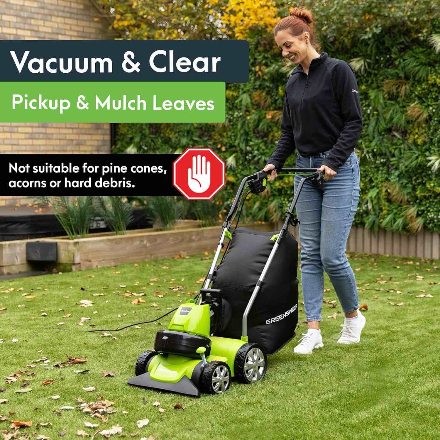 Electric Leaf Blower Vacuum Mulcher, Ideal for Artificial Grass & Patios 3in1