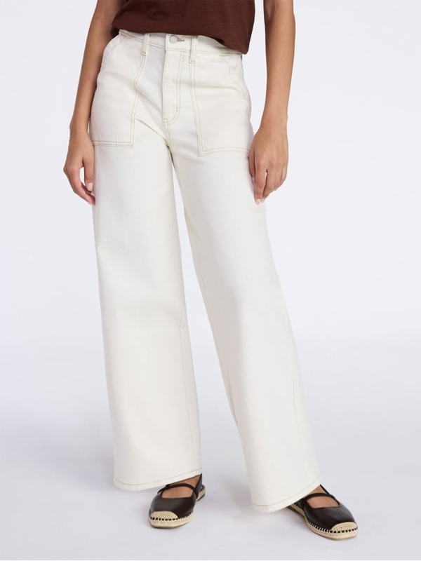 ime and Tru Time and Tru Women's Wide Leg Utility Trousers, Inseam, Sizes 8