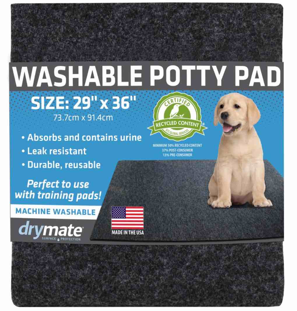 Drymate Washable Potty Pad, Training Mat to Contain Liquids - For Dogs, Cats, and all other animals.