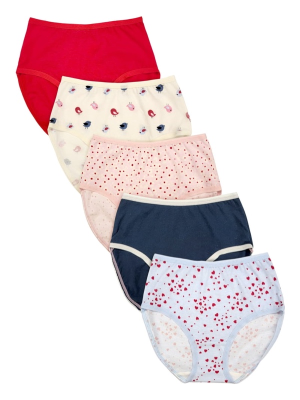 Patric s day  Girls Cotton Brief Underwear, 5-Pack, Sizes 4T