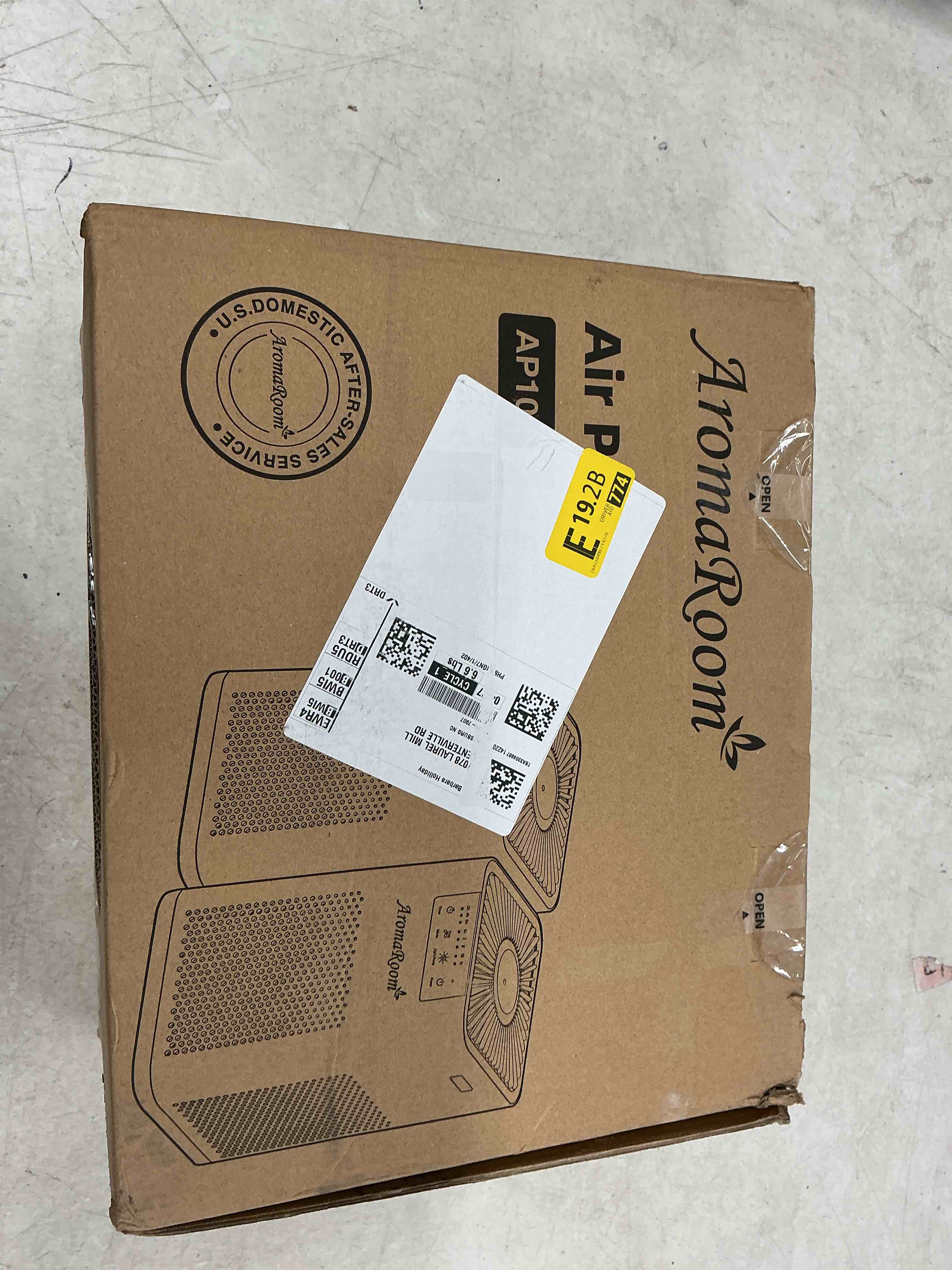 Condition photo showing Good Condition for aromaroom air purifiers for bedroom, hepa air purifiers for home pet pee smell with aromatherapy, quiet 360° airflow air cleaner 3-in-1 filter for office, dorm, apartment, kitchen, ap102-white, 2packs white black(2 packs)