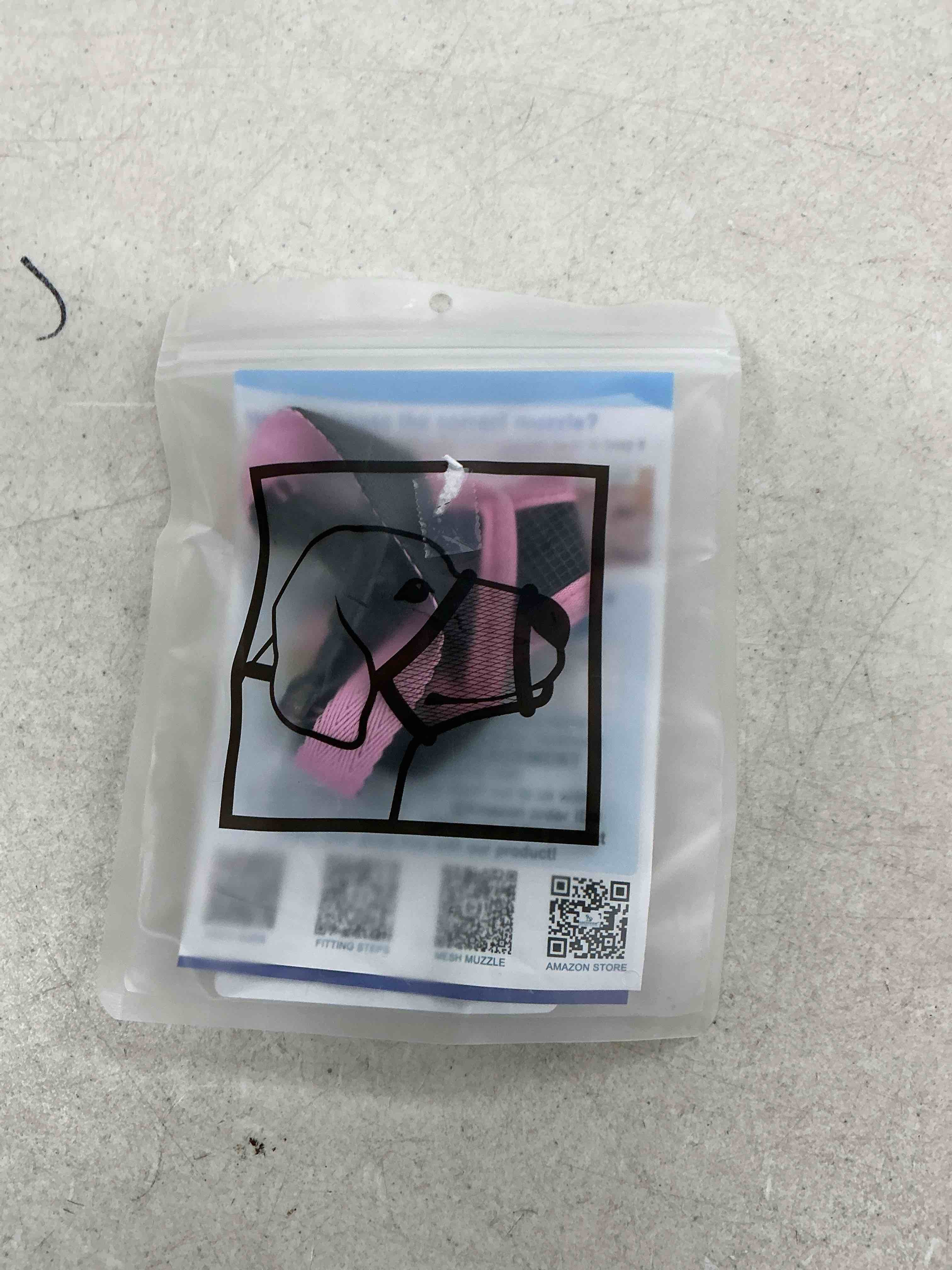Condition photo showing Good Condition for luckypaw dog muzzle, mesh muzzle for small medium dogs, soft mouth cover to prevent biting chewing, drinkable breathable adjustable puppy mouth guard(xs, pink) pink xs(snout: 3¼"-4¼")