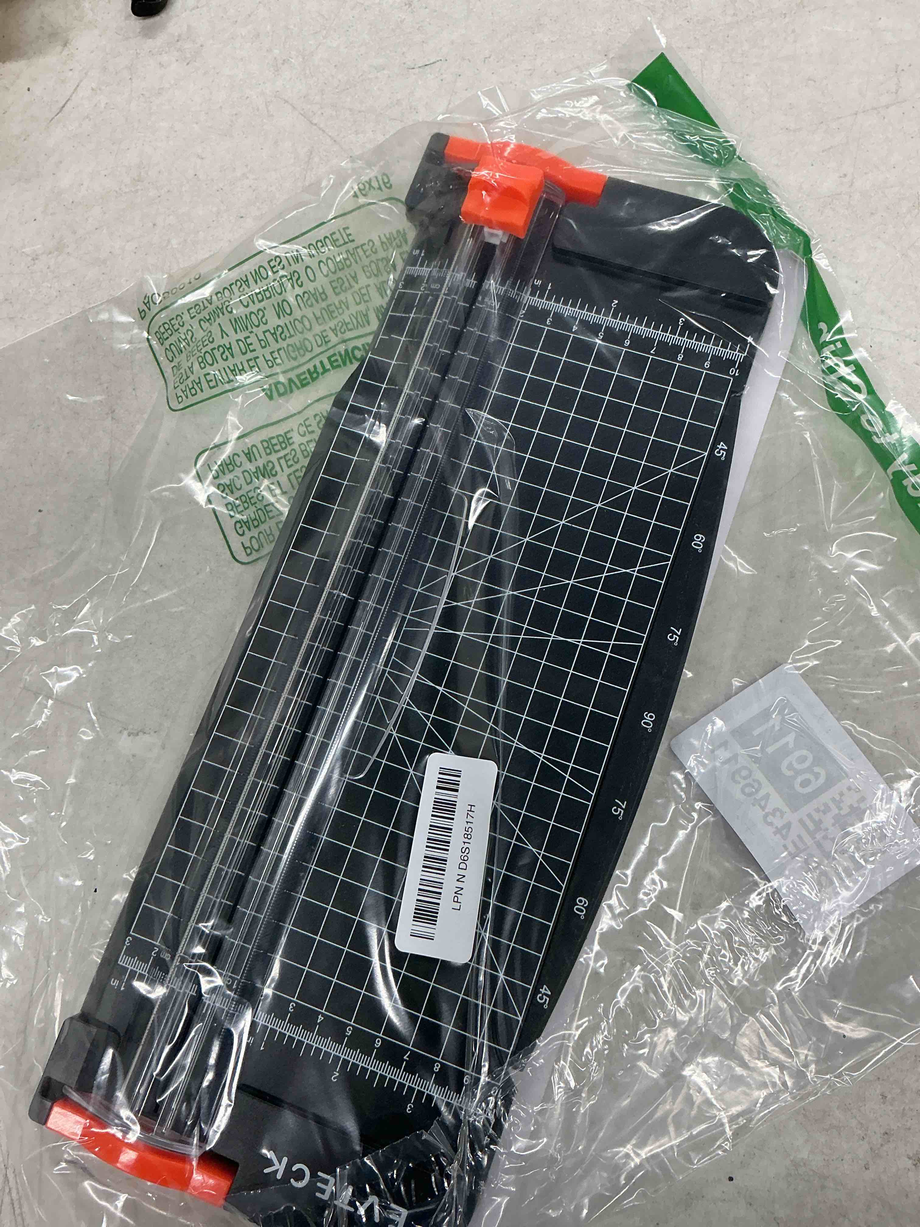 Condition photo showing Good Condition for evteck paper cutter 12 inch paper trimmer slider crafting scrapbooking supplies for a4 vinyl photo cardstock with security blade and foldable ruler black