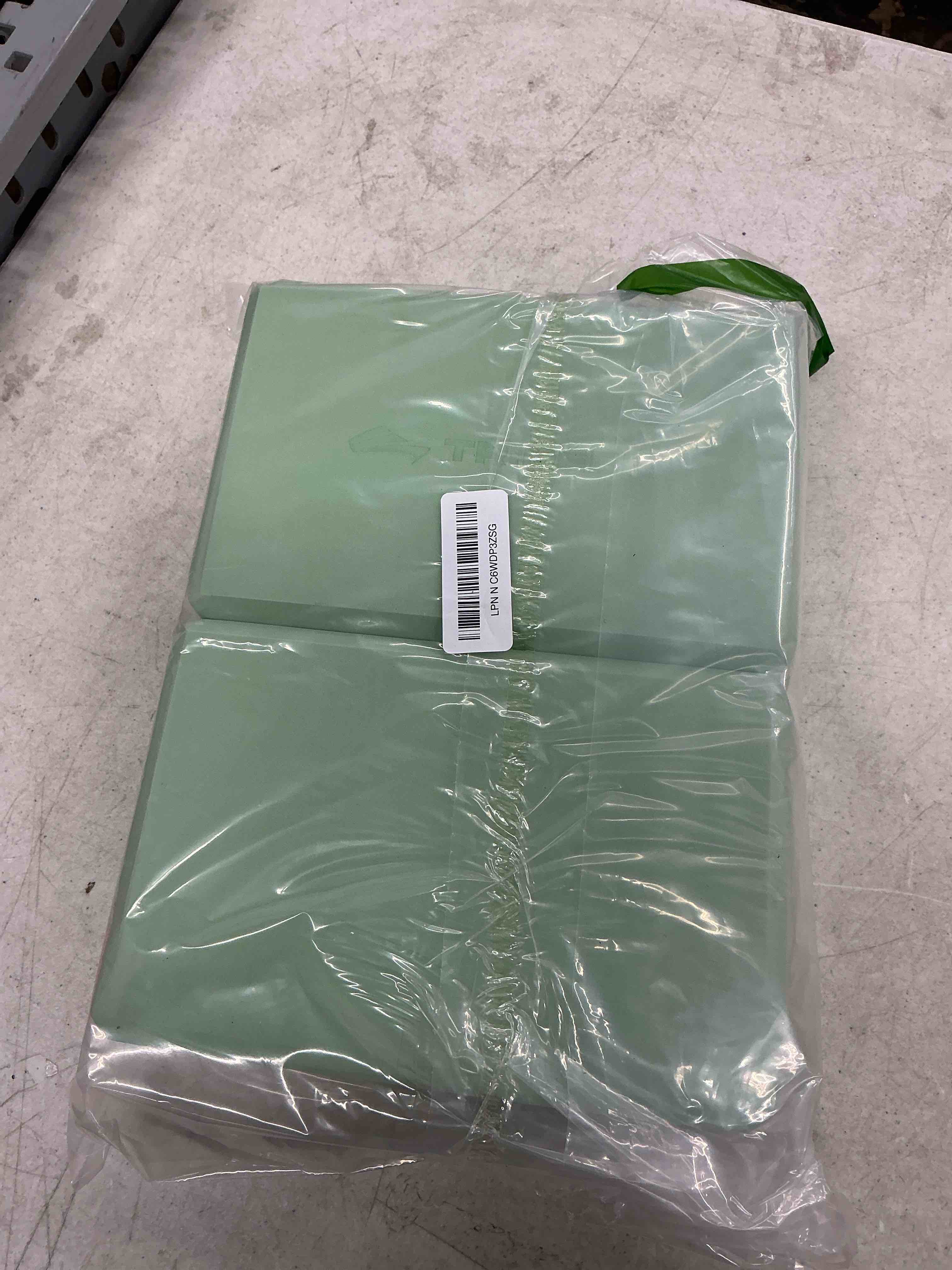 Condition photo showing Good Condition for trideer yoga blocks 2 pack, soft non-slip foam blocks with beveled edges for alignment and stretching in yoga, pilates, and dance - supportive, lightweight, odor resistant, latex-free mint green-2 pack