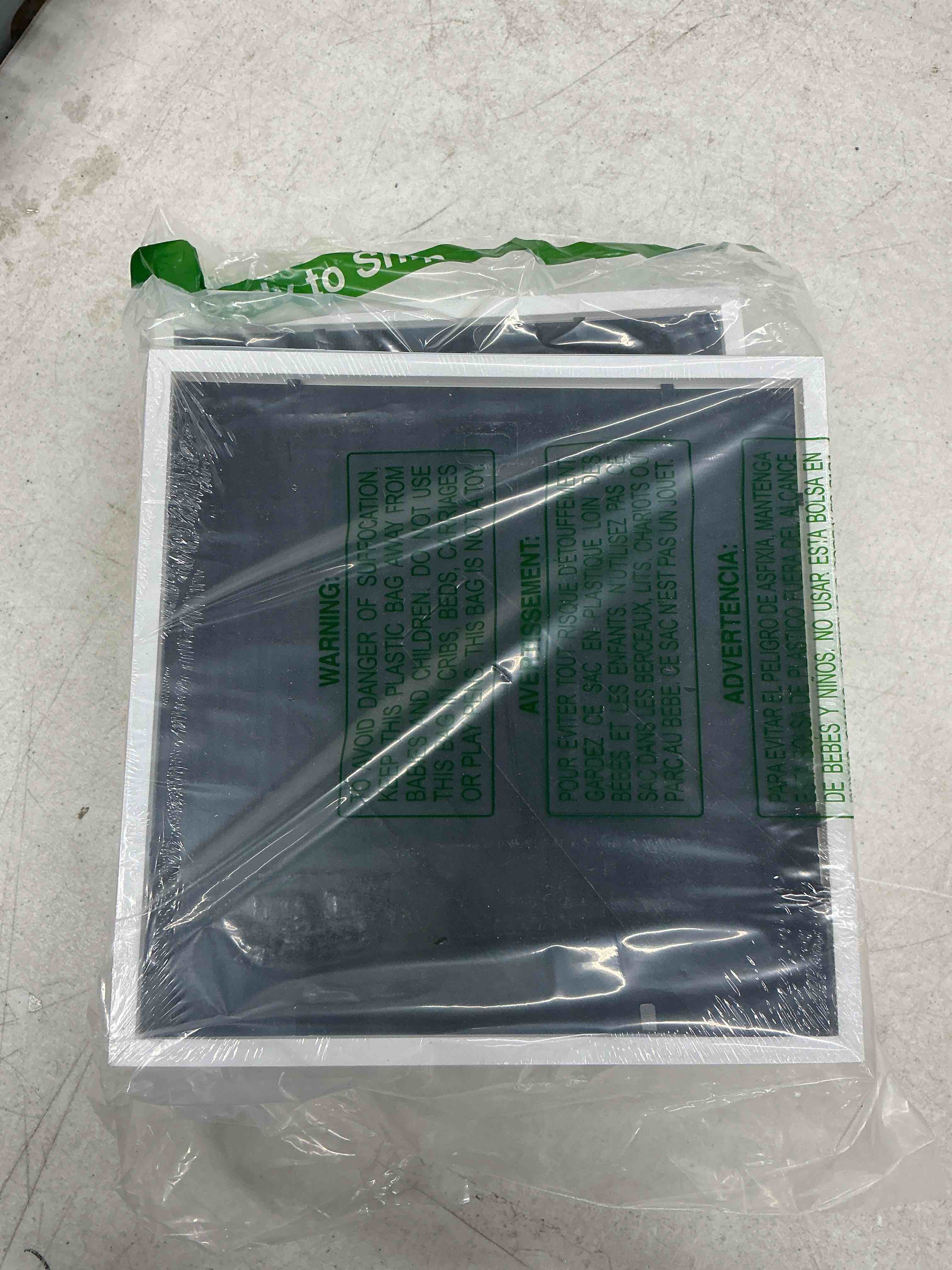 Condition photo showing Good Condition for 8x8 white shadow box frame display case (2 packs) with letter stickers, display case box for memorabilia, baby items, wedding memories, crafts, tickets and photos 8x8 2pcs-white