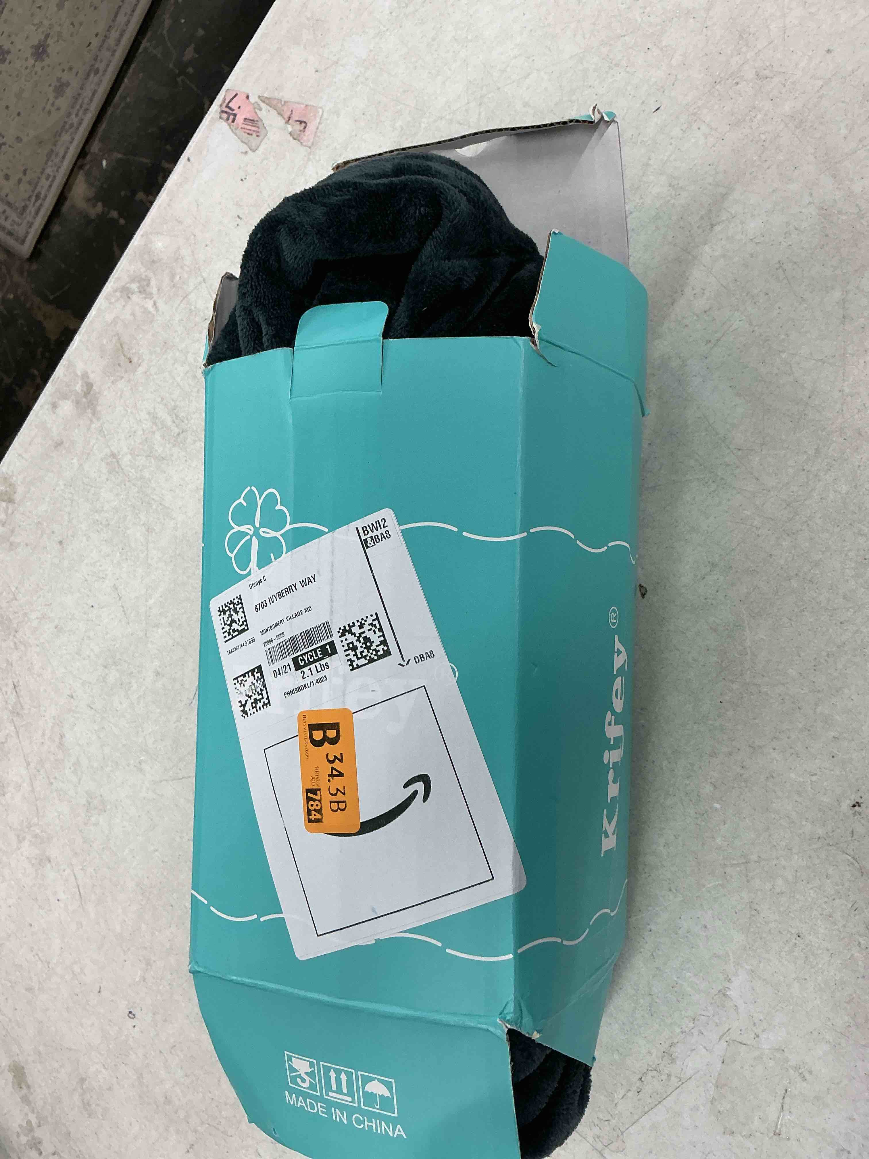 Condition photo showing Good Condition for krifey wearable blanket hoodie, oversized sherpa fleece sweatshirt with giant pocket, birthday gifts for women, mom, sister, dark gray