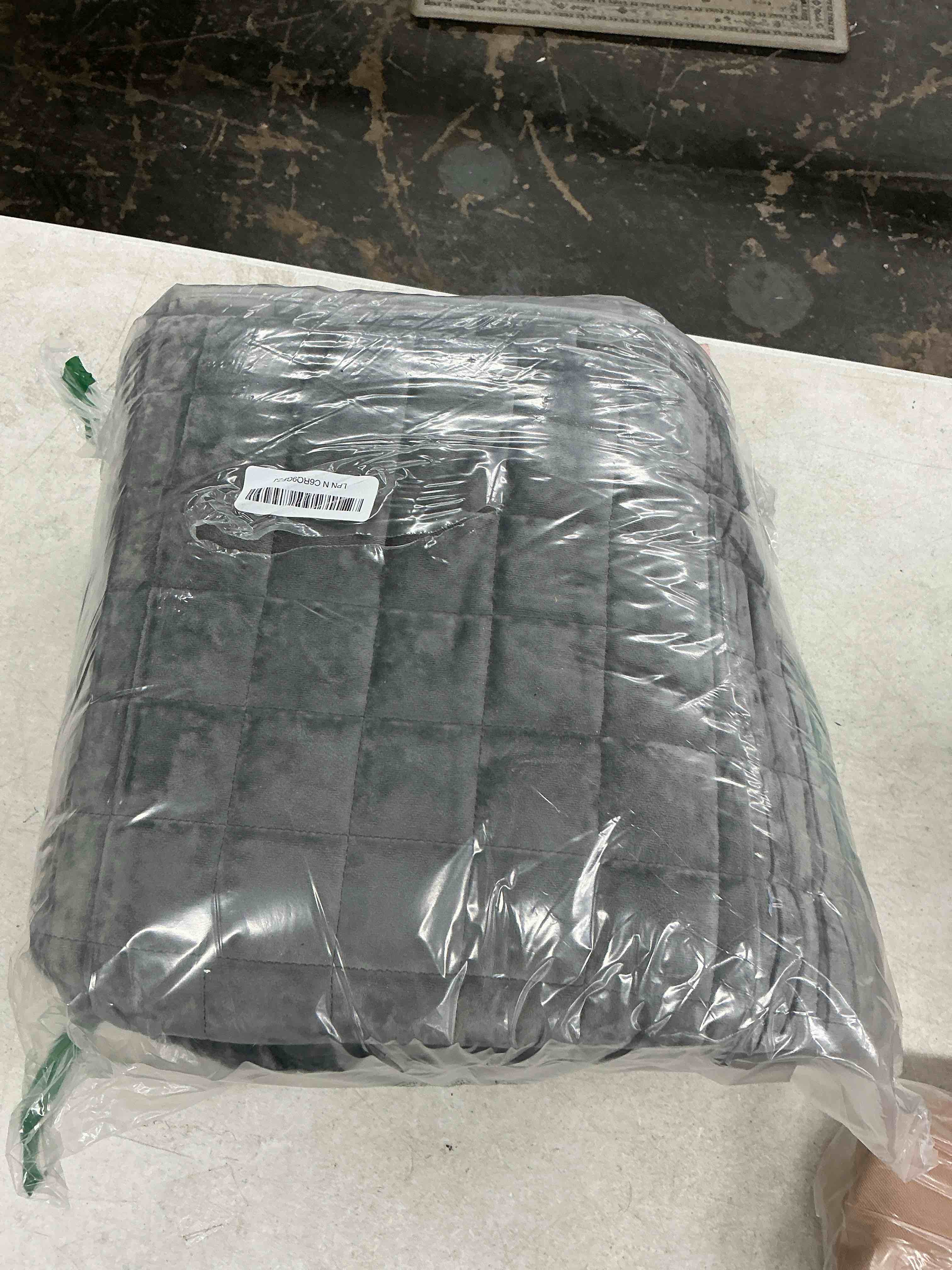 Condition photo showing Good Condition for bov luxury velvet king size comforter set with pillow shams, ultra soft quilt king size lightweight bedspread coverlet with channel box stitch, all season bedding set gray 106"x96" grey king 106x96