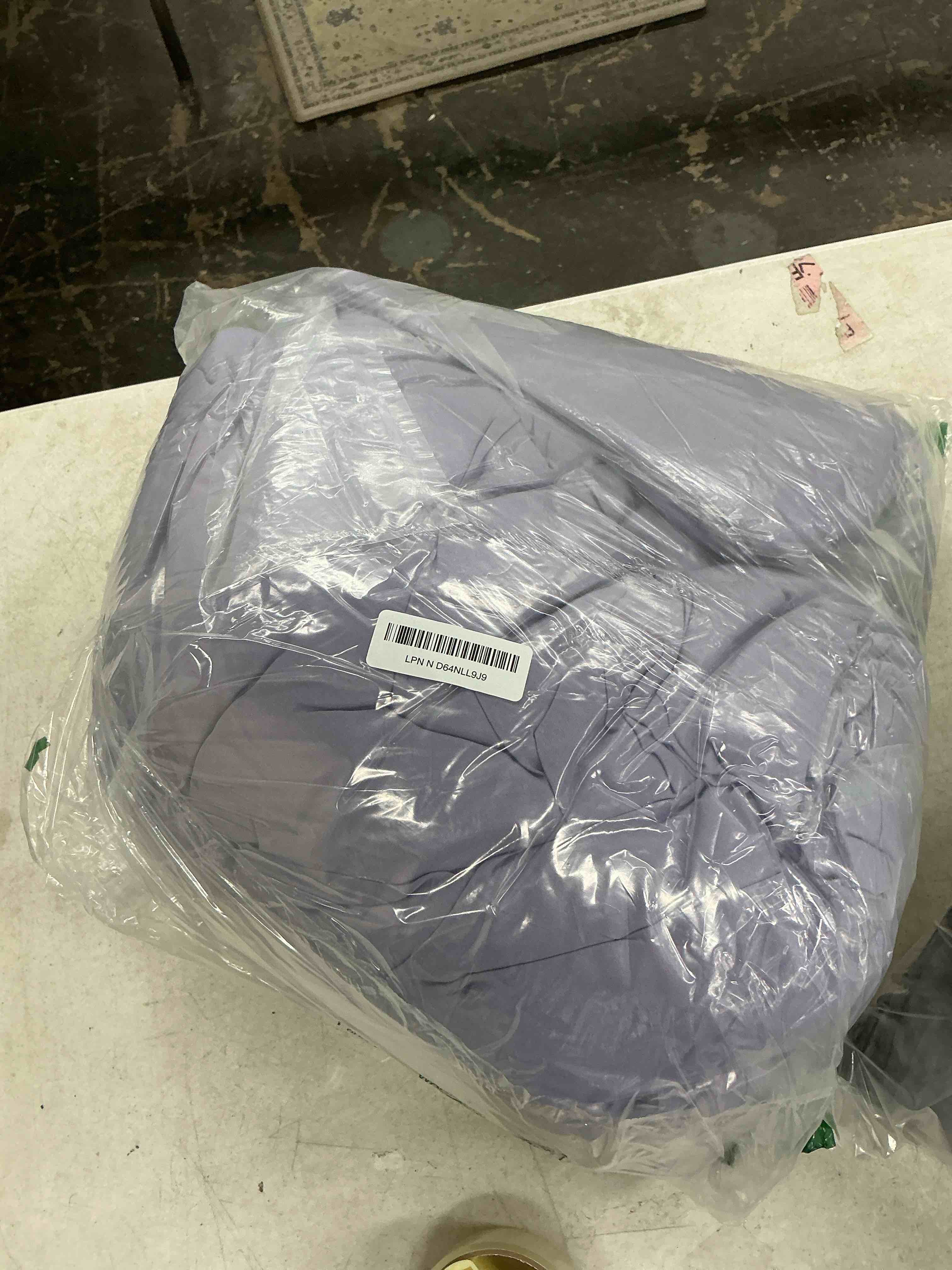 Condition photo showing Good Condition for ubauba 7pc full size comforter set with sheets, light purple pintuck 7 pieces bed in a bag with comforter, all season bedding comforters & sets (lavender,full) lavender purple full