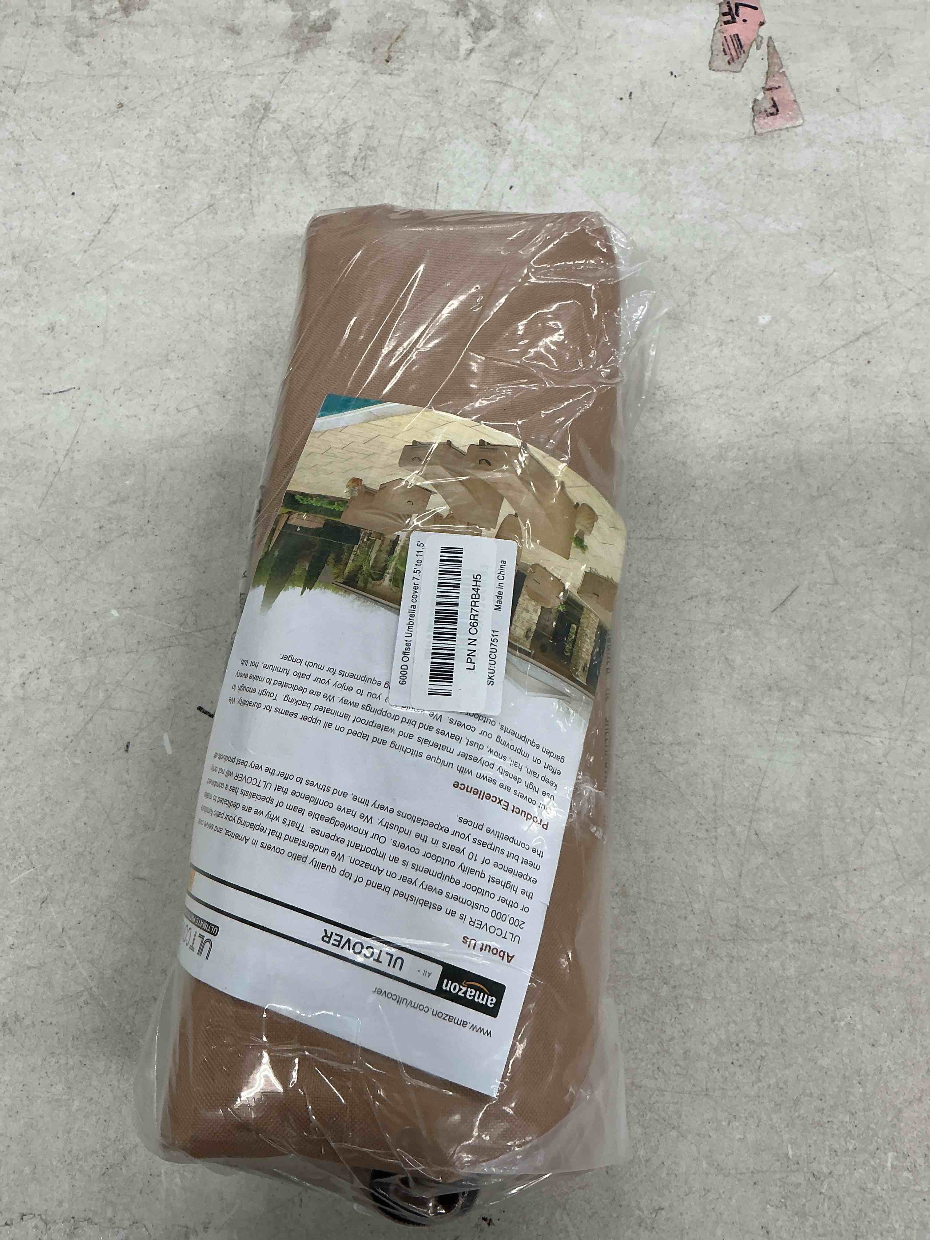 Condition photo showing Good Condition for ultcover patio parasol 600d waterproof outdoor offset banana style umbrella cover - fits cantilever offset umbrella 7.5-11.5 feet fits offset umbrella 7.5 - 11.5 feet dia brown-offset