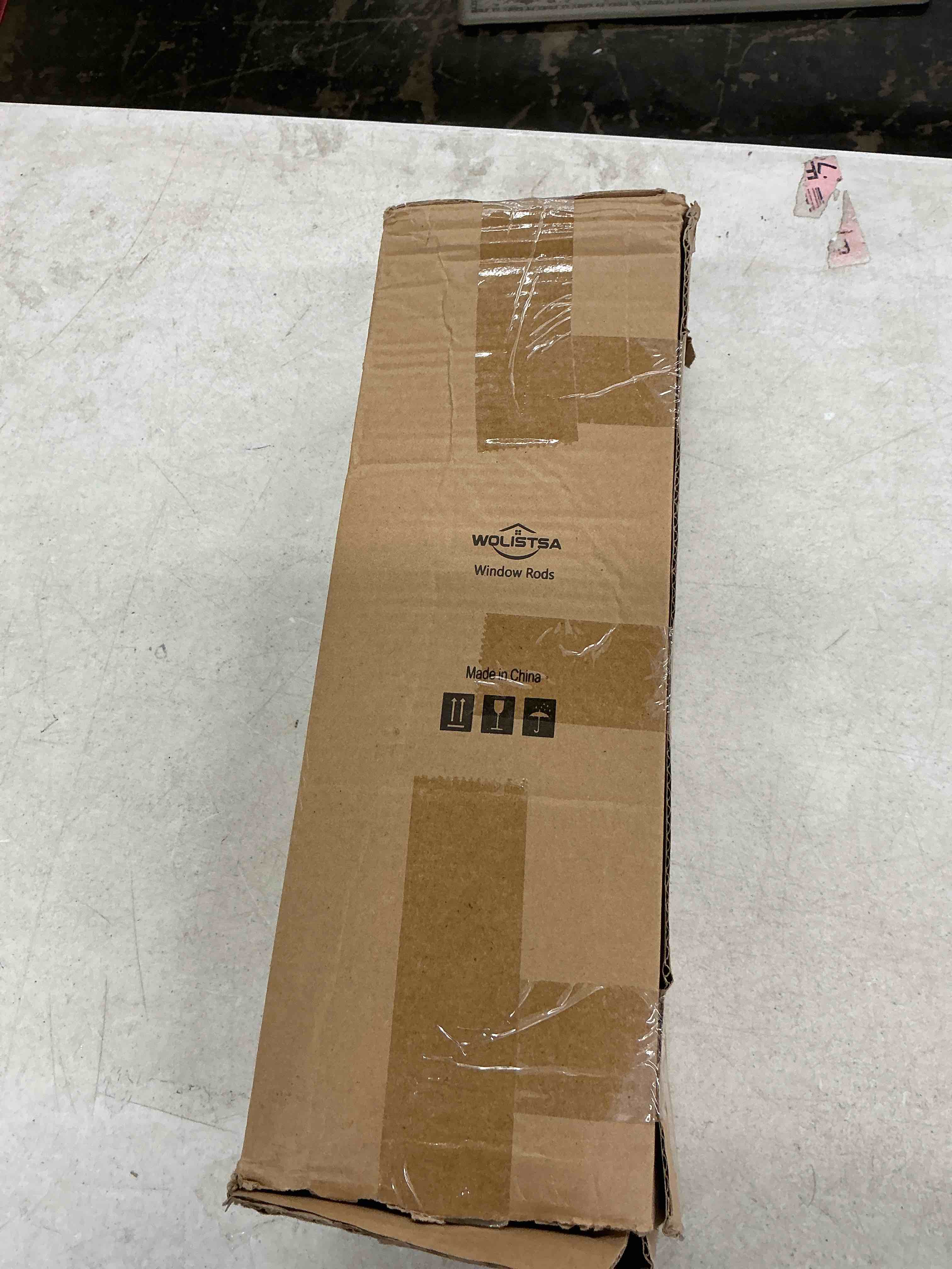 Condition photo showing Good Condition for bronze double curtain rod, 72 to 144 inch extra long dual curtain rods with aluminium modern end cap finial, 1 inch adjustable heavy duty window treatment rod, telescopic metal double drapery pole set bronze 36"-144"