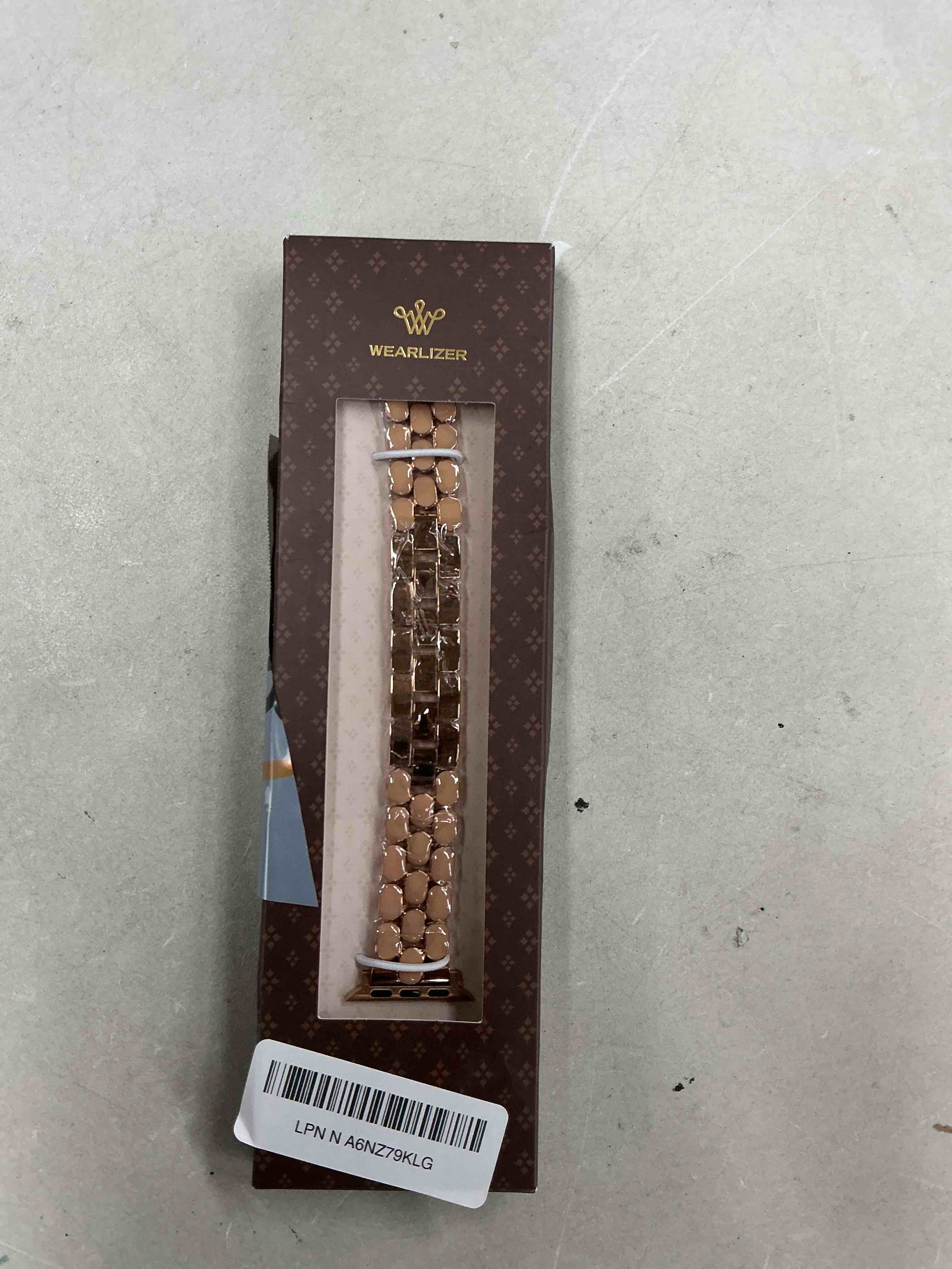 Condition photo showing New/Like New for wearlizer metal band compatible with apple watch bands for women 40/38/41/42/44/45/46/49mm, enamel stainless steel strap for iwatch series 11-1 se/ultra rose gold/nude 40/38/41/42mm(series 11/10)