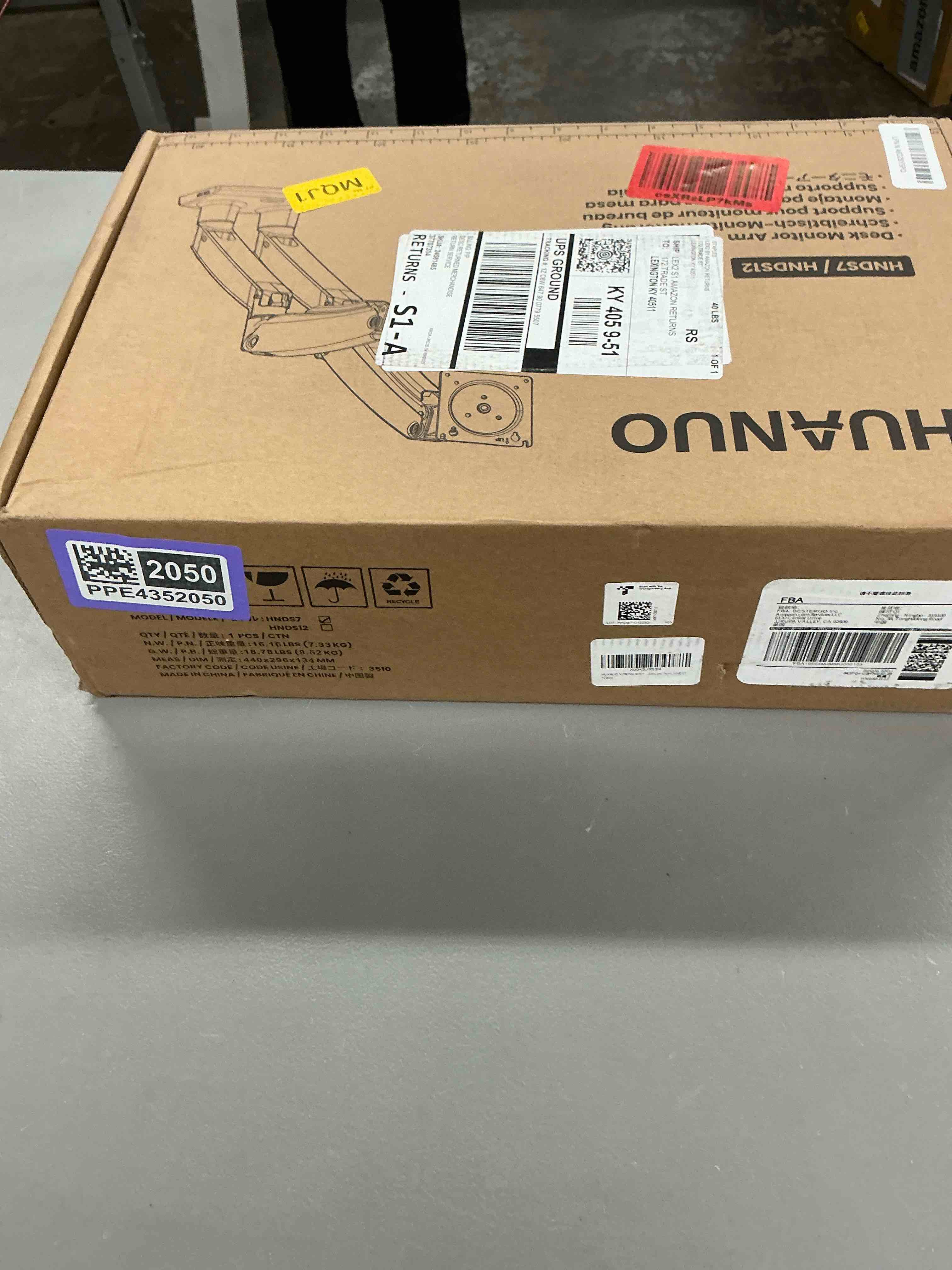 Condition photo showing New/Like New for huanuo nitroglide™ dual monitor stand for 13?–40?, premium dual monitor mount with usb, height adjustable monitor stand for 2 monitors, vesa mount with clamp/grommet base, holds 26.4lbs per arm, hnds7 13-40 inch