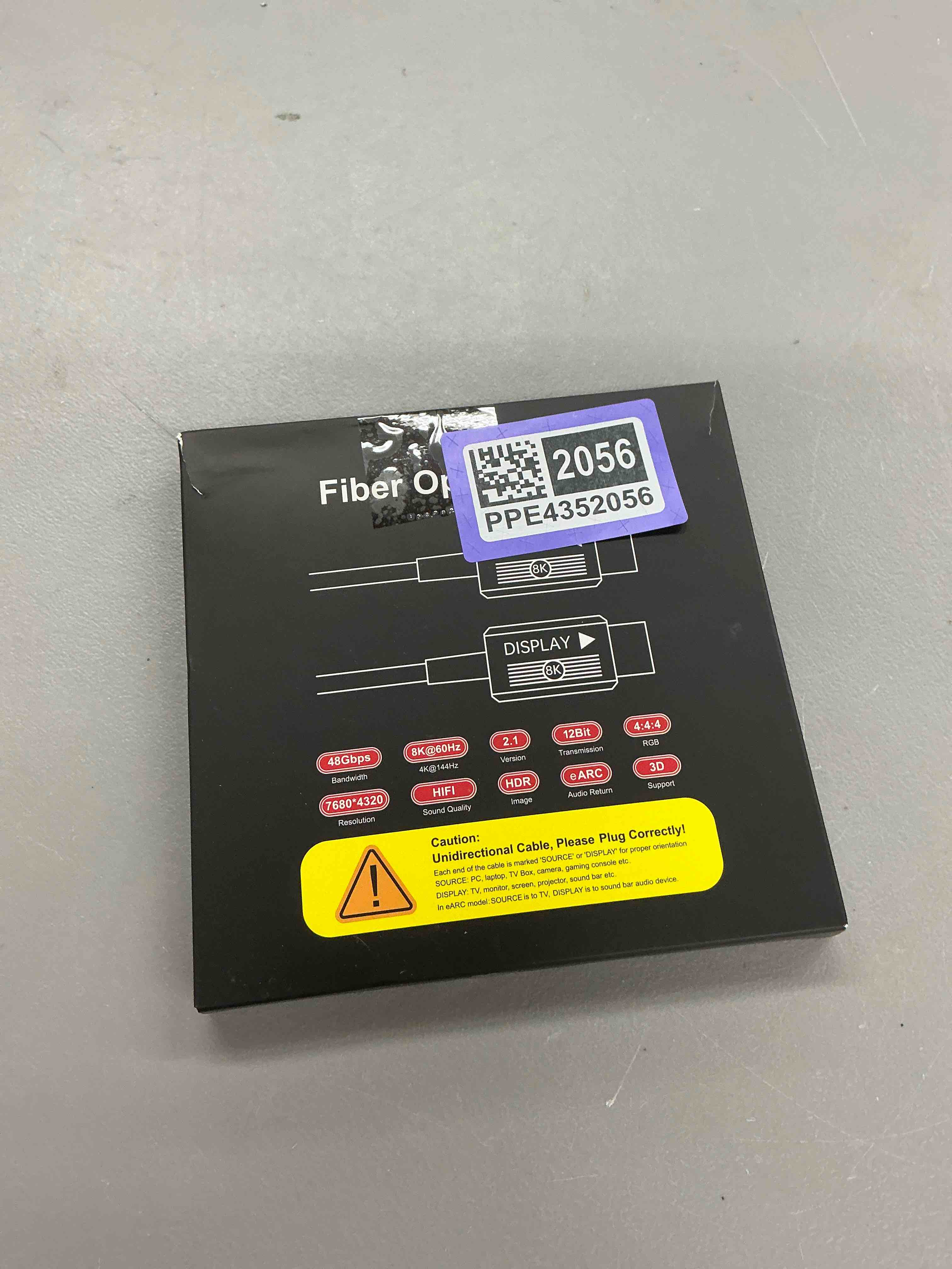 Condition photo showing New/Like New for 8k fiber optic hdmi cable 15ft, 48gbps long hdmi 2.1 cable 8k@60hz/4k@120hz, ultra hd hdr, earc, directional (source to display), for ps5 4 3/xbox/tv/monitor/laptop/projector/blu-ray 15ft/4.5m directional (fiber optic)