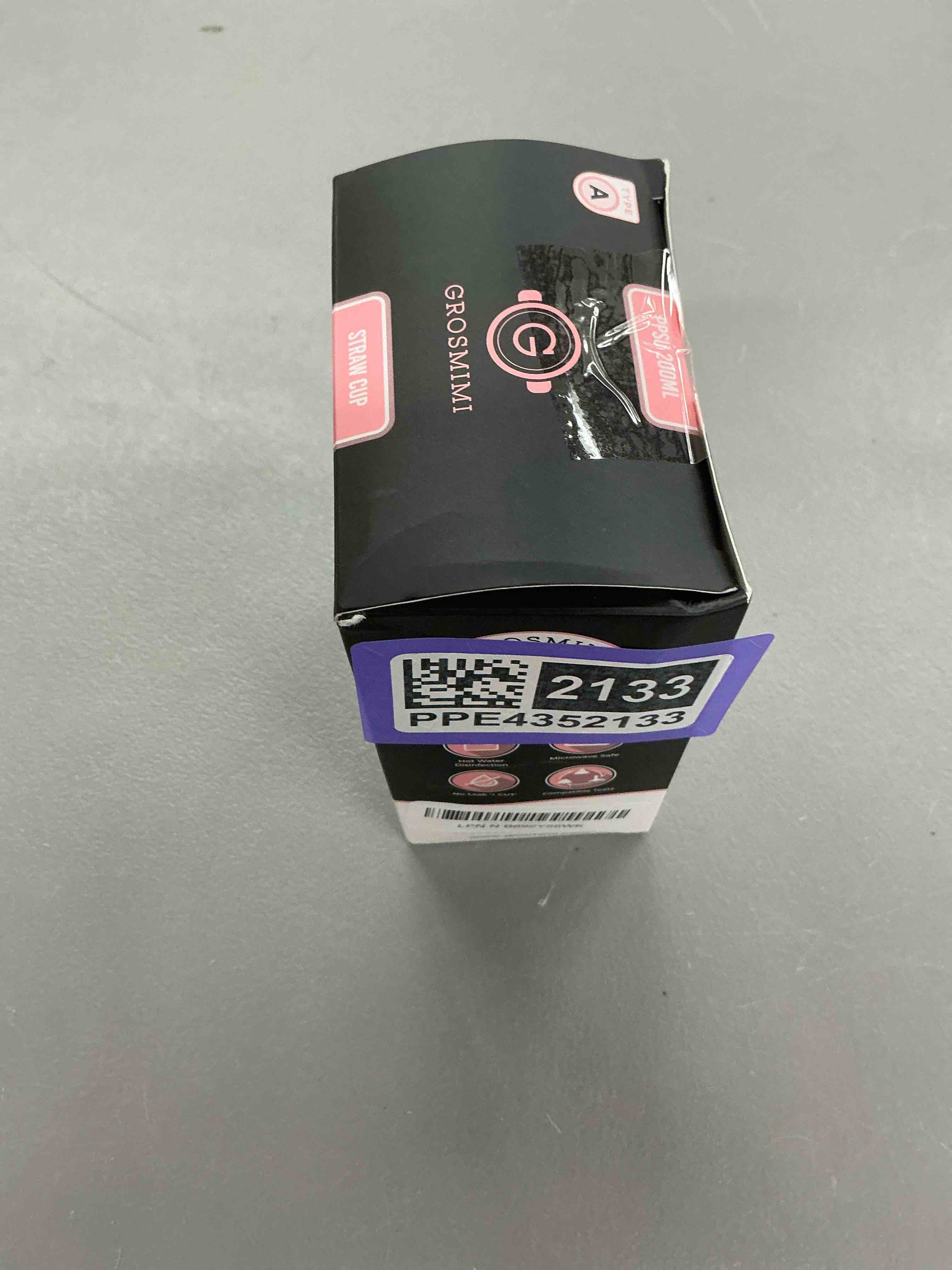 Condition photo showing New/Like New for grosmimi spill proof no spill magic sippy cup with straw with handle for baby and toddlers, customizable, ppsu, bpa free 6 oz (pink)